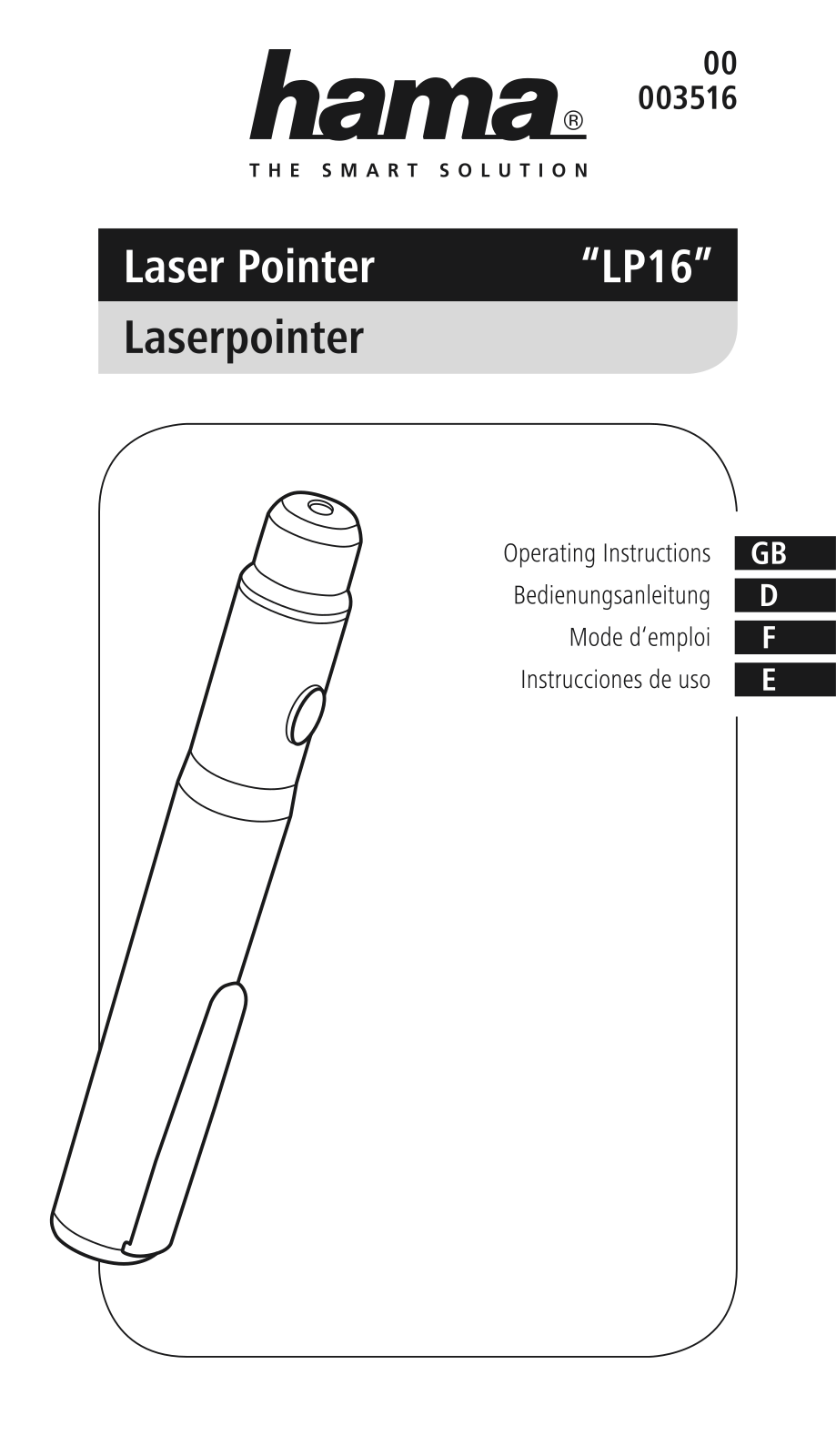 Hama LP16 operation manual