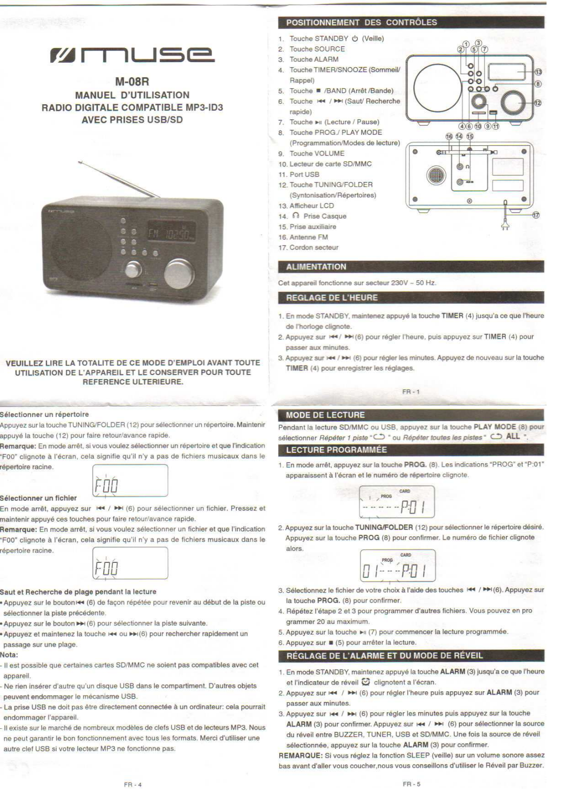 MUSE M-08R User Manual