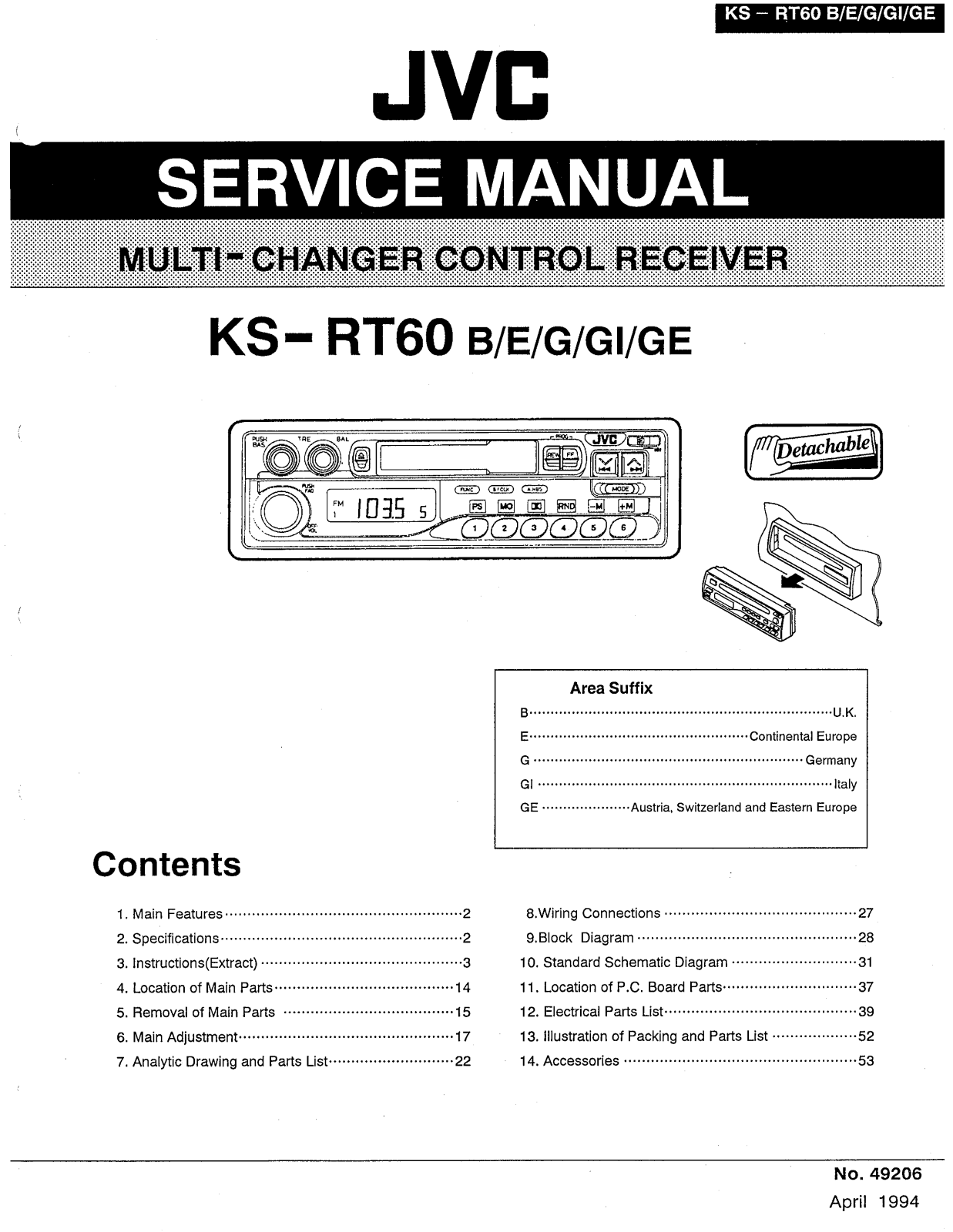 JVC KSRT-60 Service manual