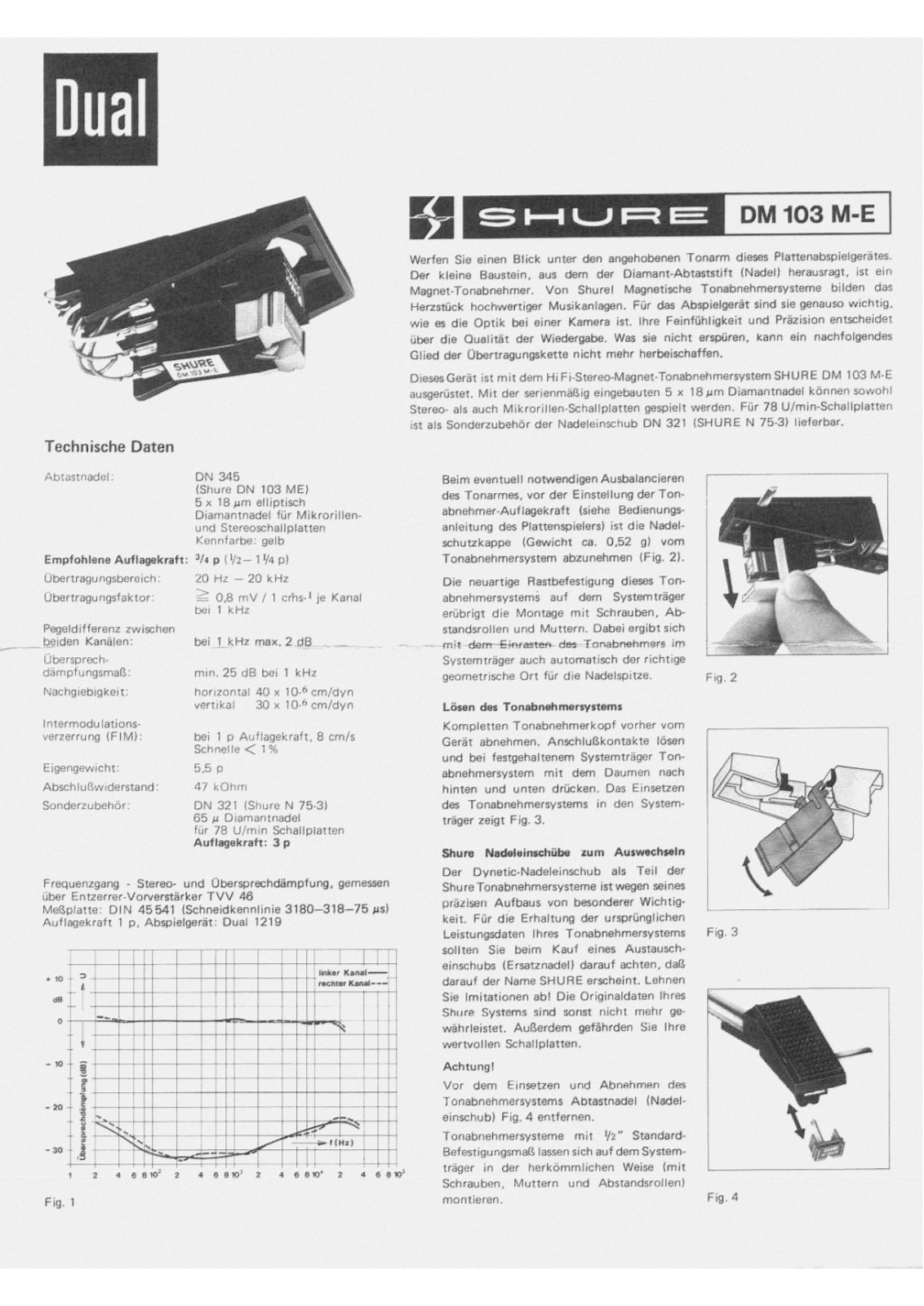 Dual DM-103 Owners Manual