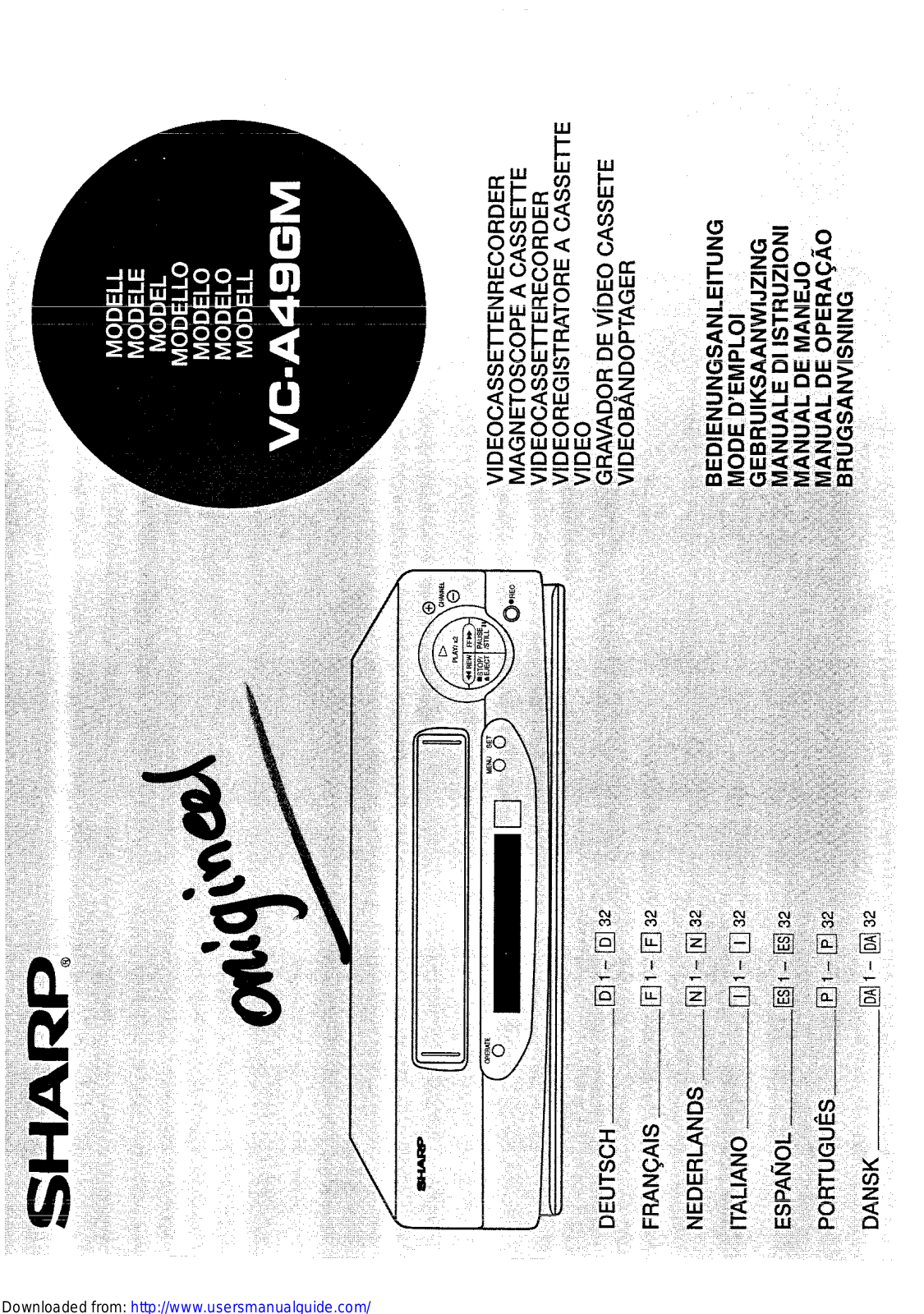 SHARP VC-A49GM User Manual