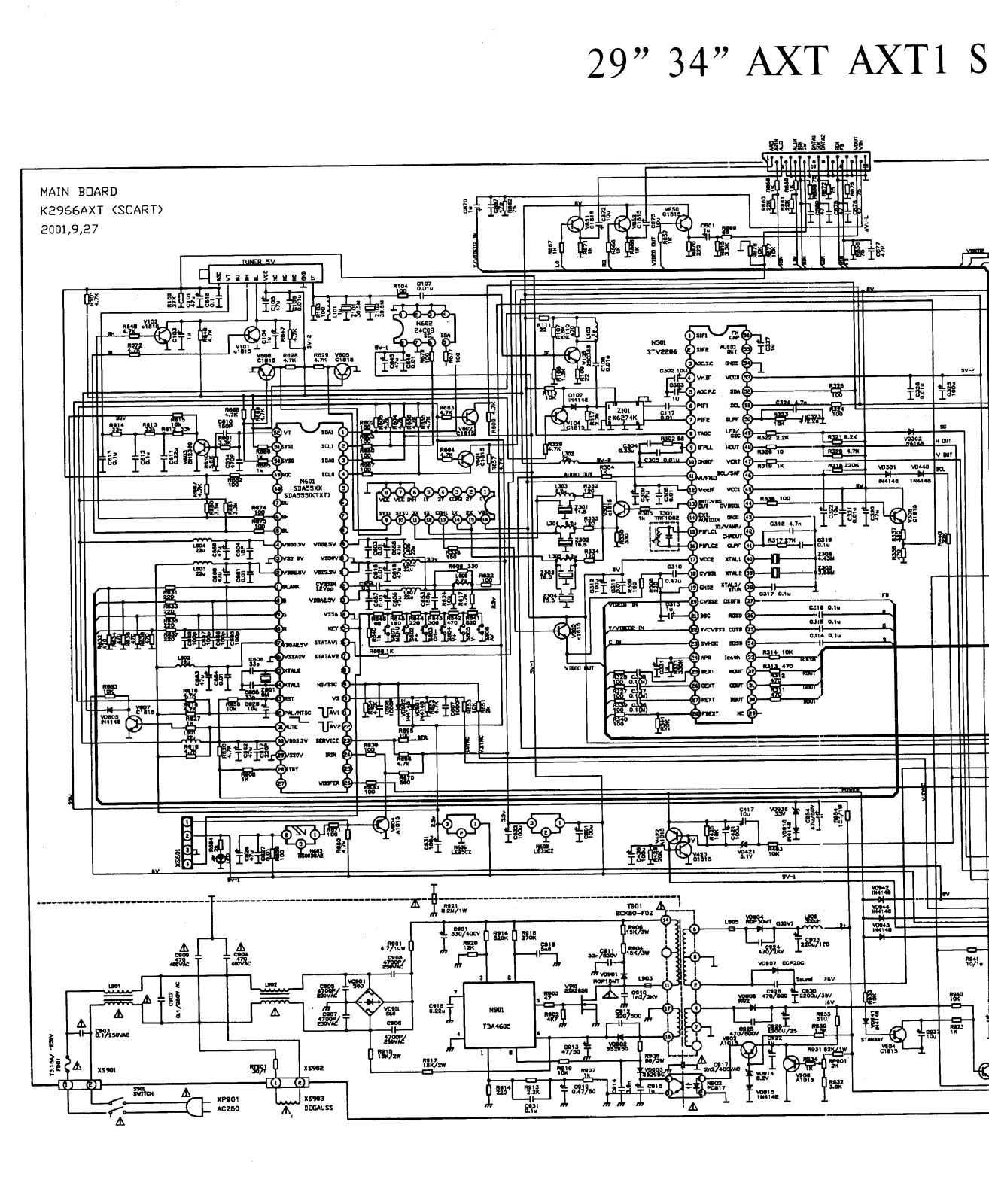 KONKA TV-2962, TV2966, TV-3466 Schematic