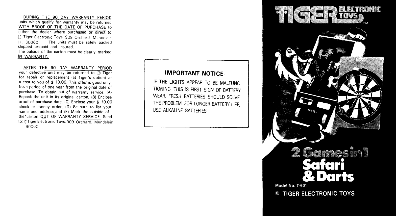 Tiger Safari 2in1 User Guide