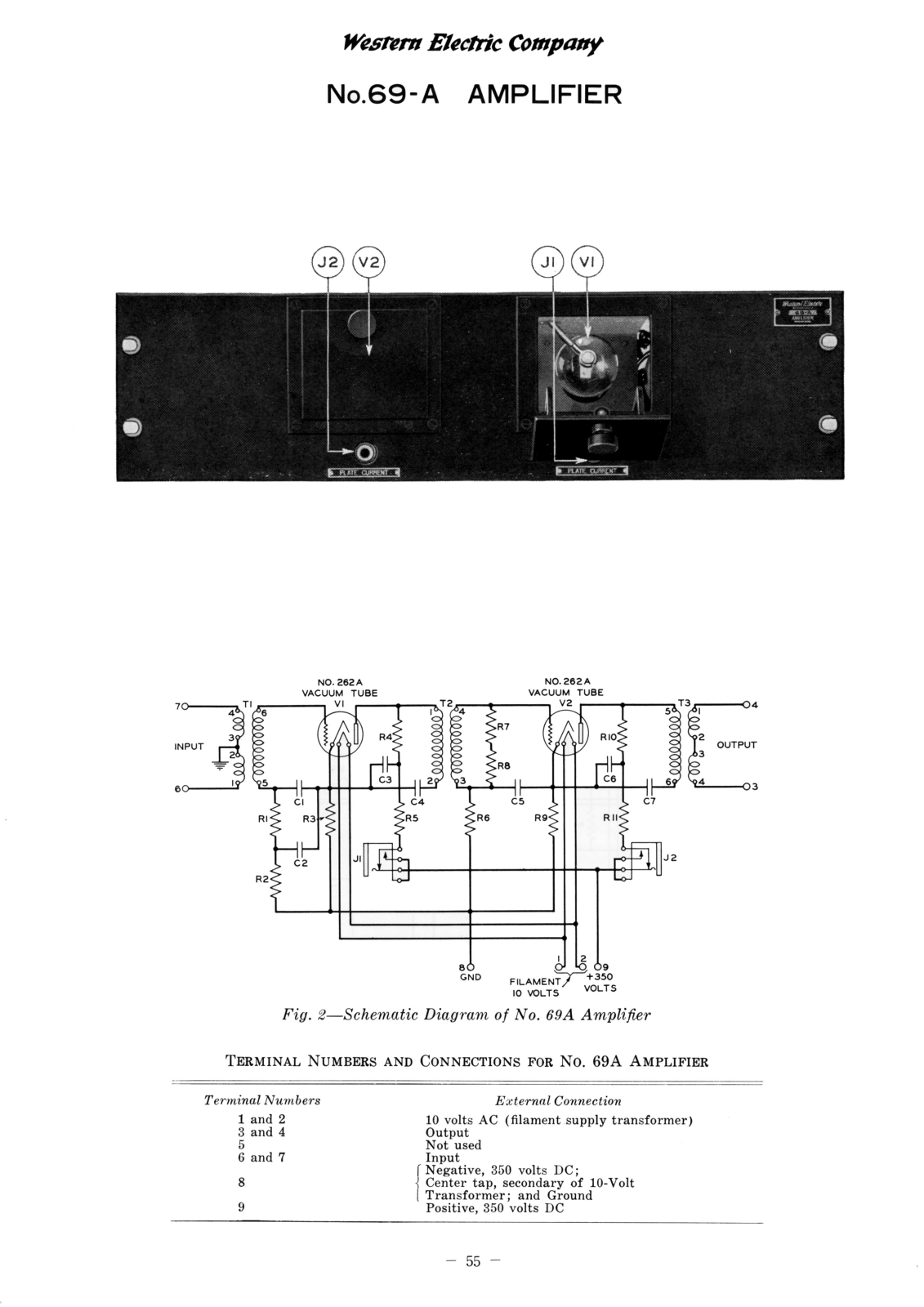 Western Electric 69-A Schematic