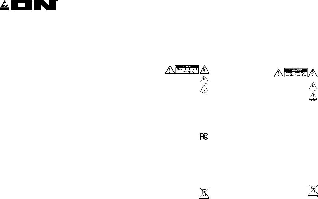 ION Audio IPA80L, IPA107 User Manual