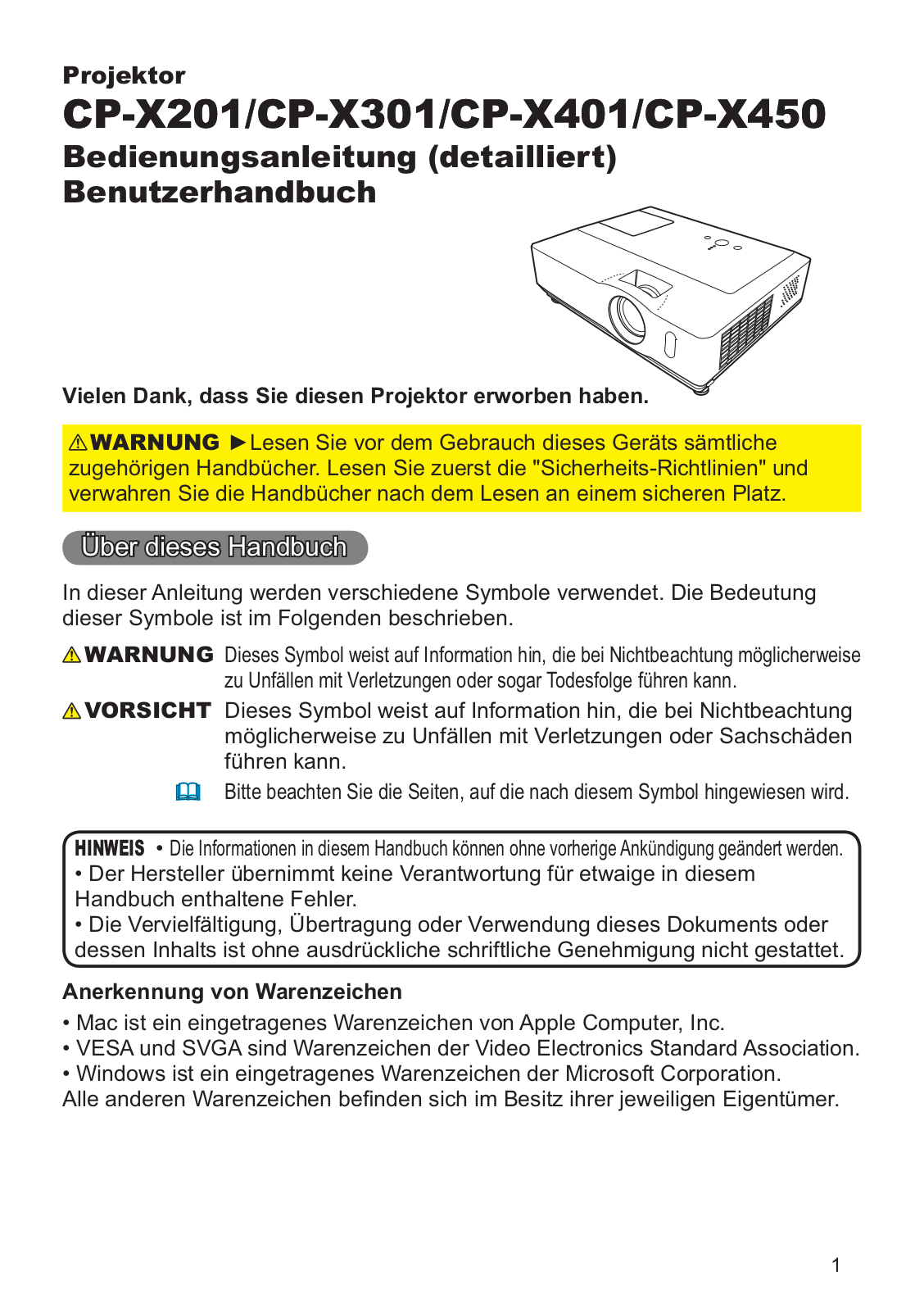 Hitachi CP-X401, CP-X301 User Manual