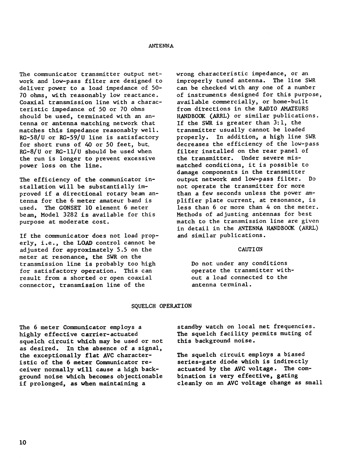 GONSET G-50 User Manual (PAGE 10)