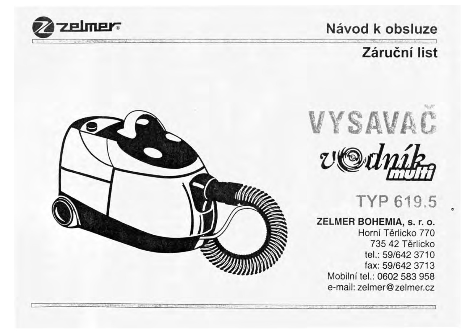 Zelmer 619.5 SV User Manual