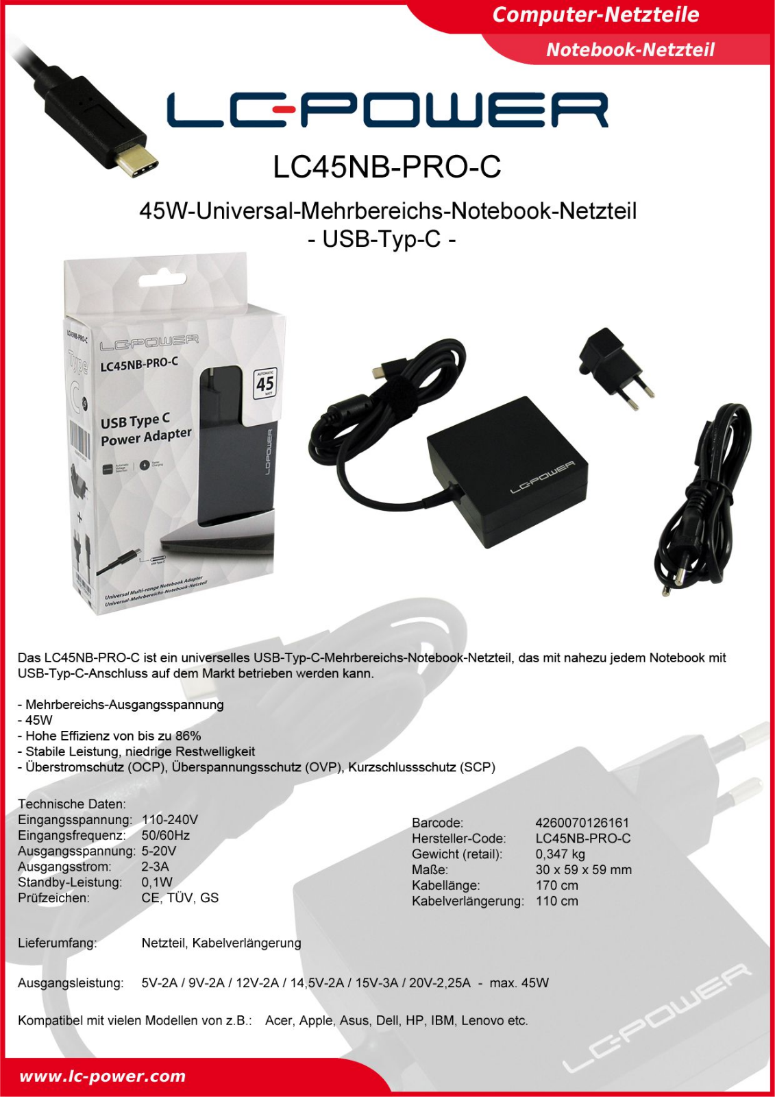 LC-Power LC45NB-PRO-C User Manual