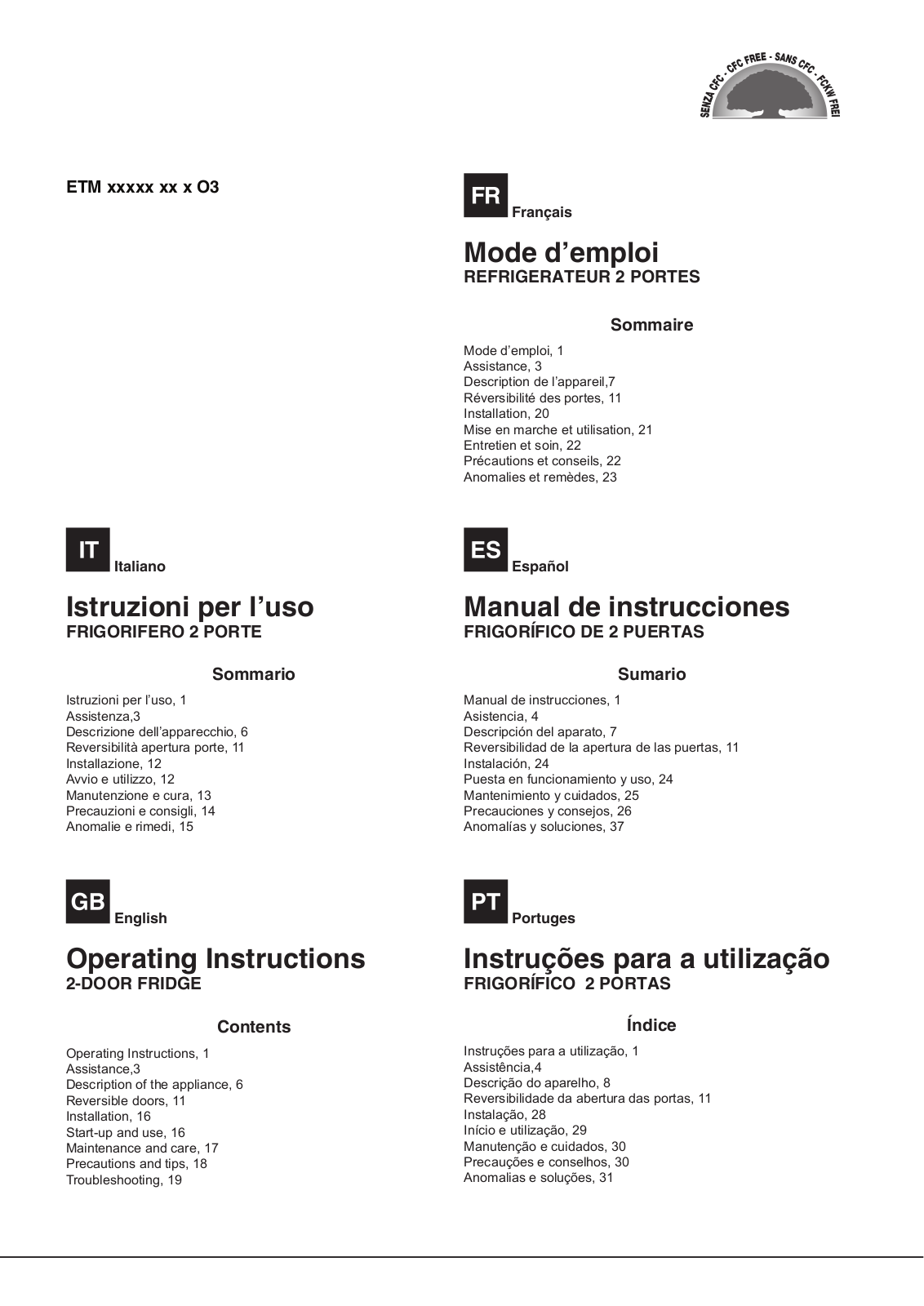 Hotpoint ETM 17220 VF D O3 User Manual