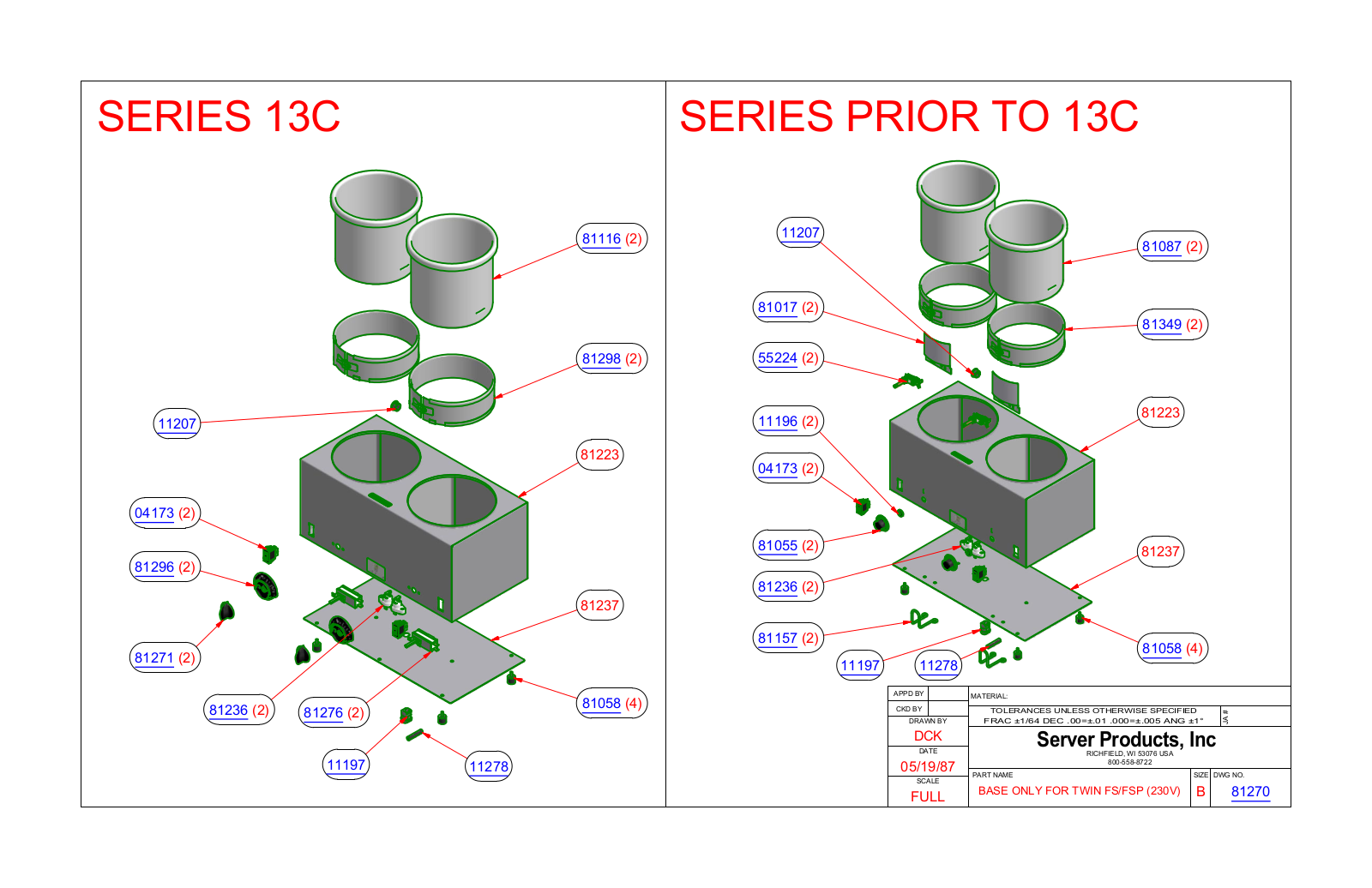 Server 81270 Parts Manual