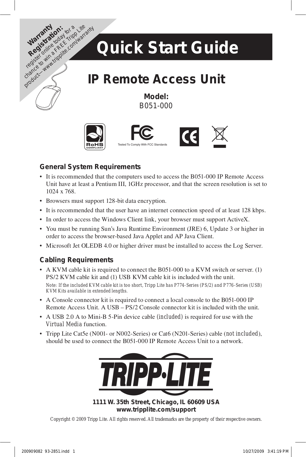 Tripp Lite B051-000 User Manual