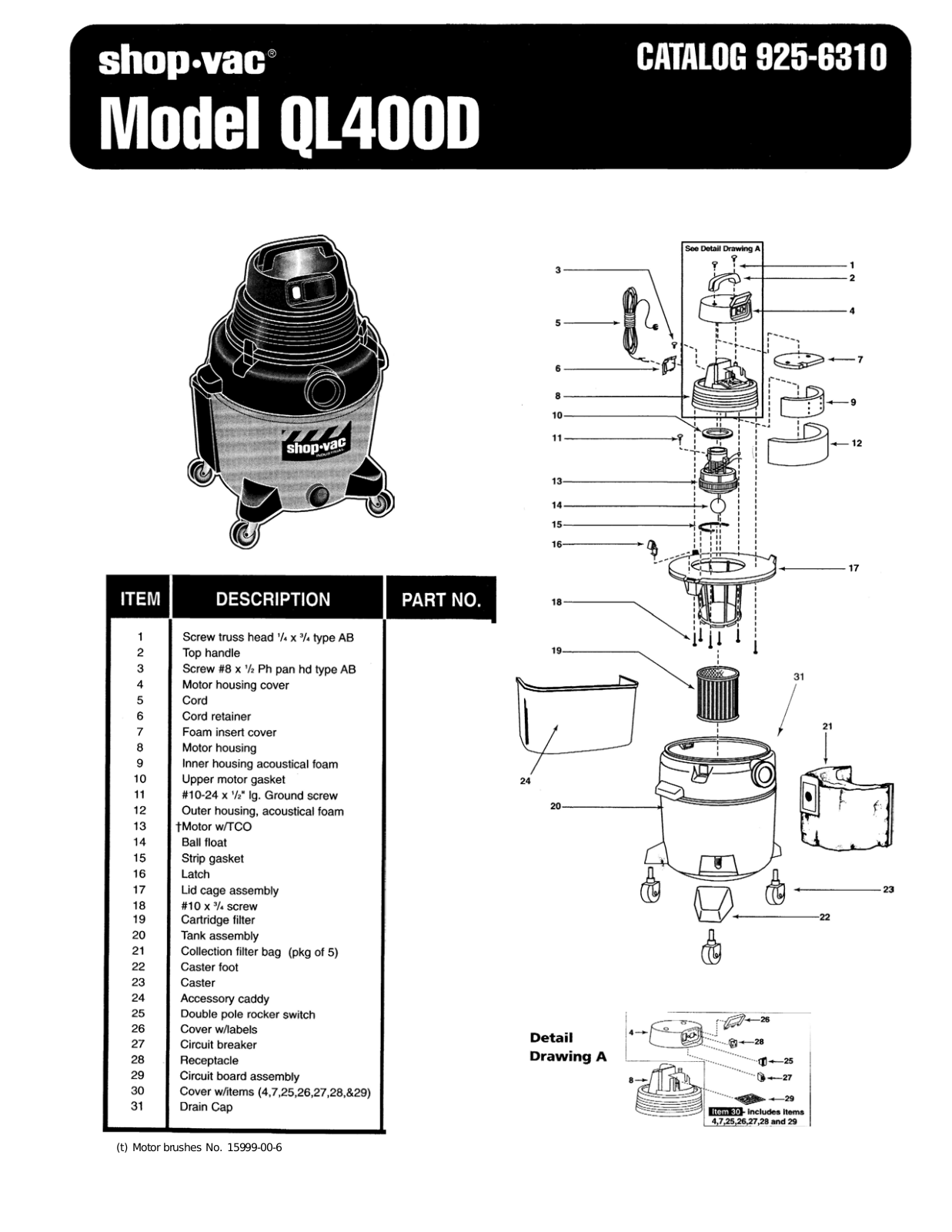 Shop Vac Ql400d Owner's Manual