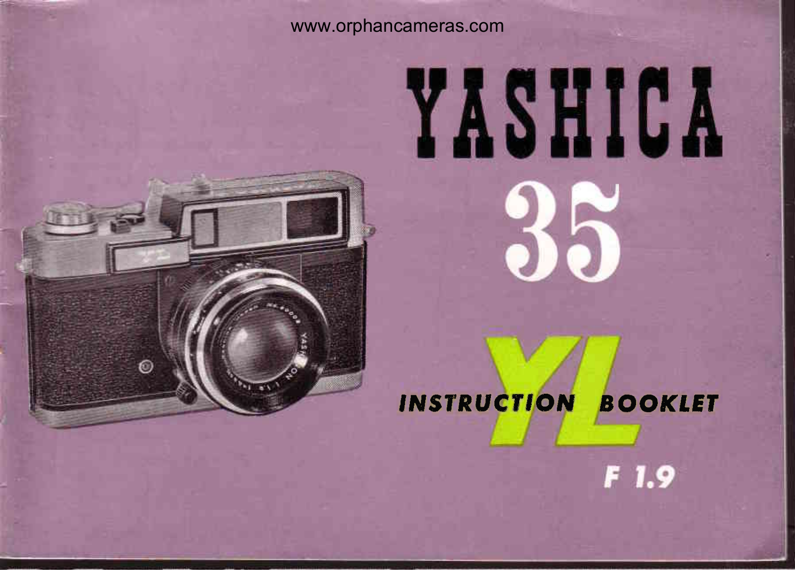 Yashica 35 YL Instruction Booklet