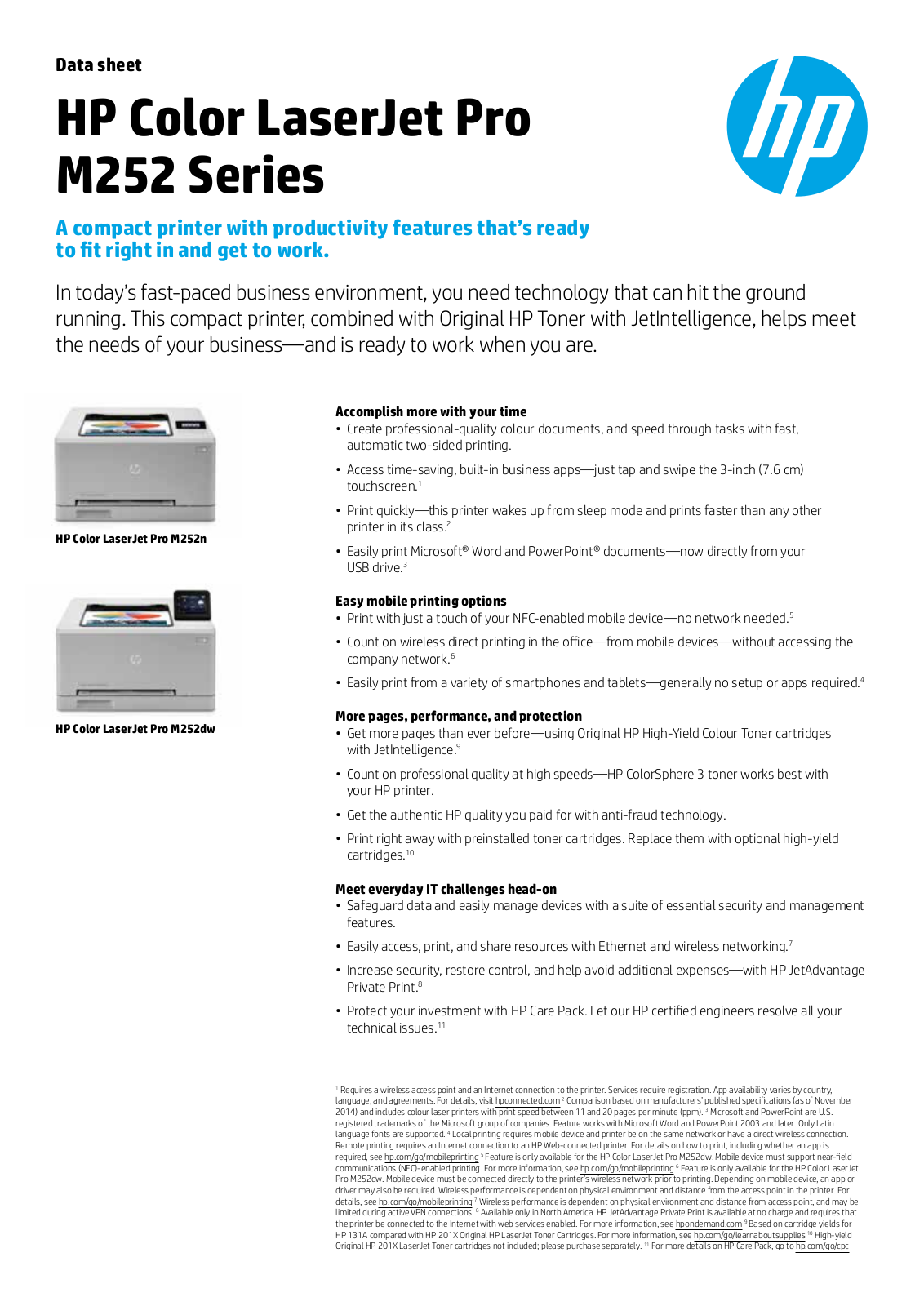 HP m252 Datasheet