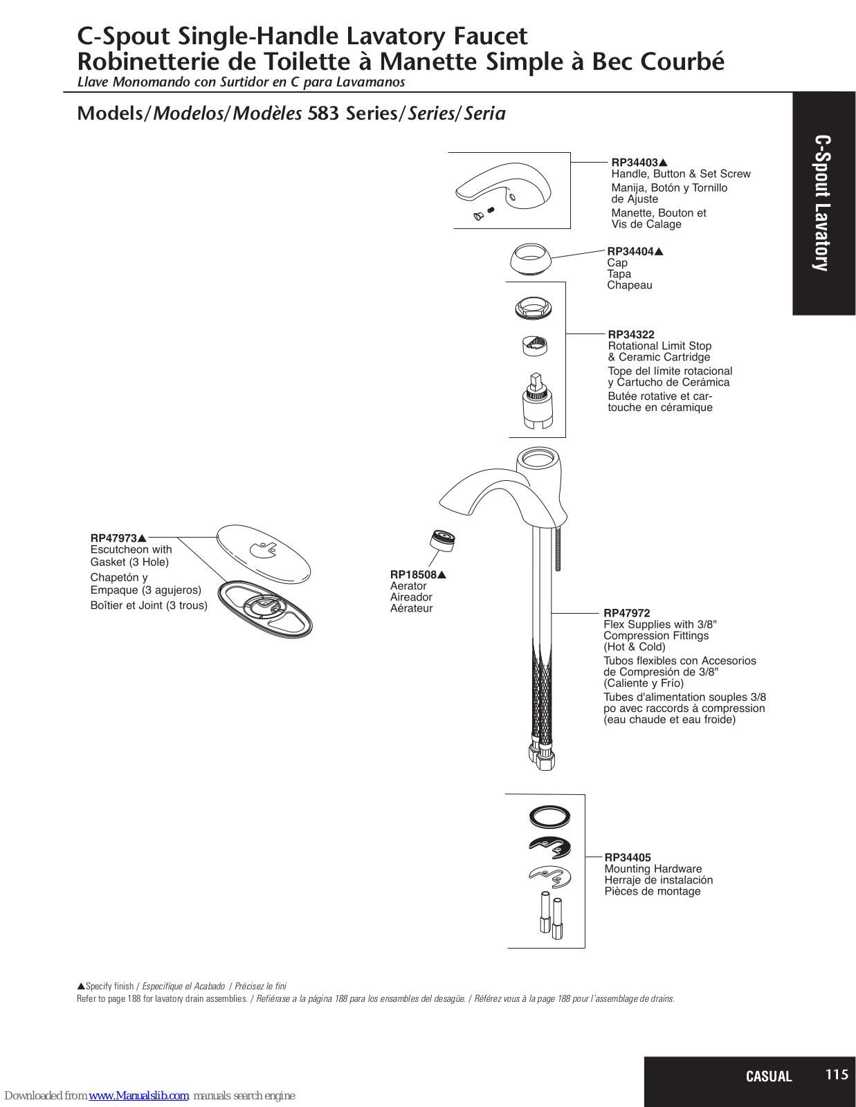 Delta 583 Series Parts Manual