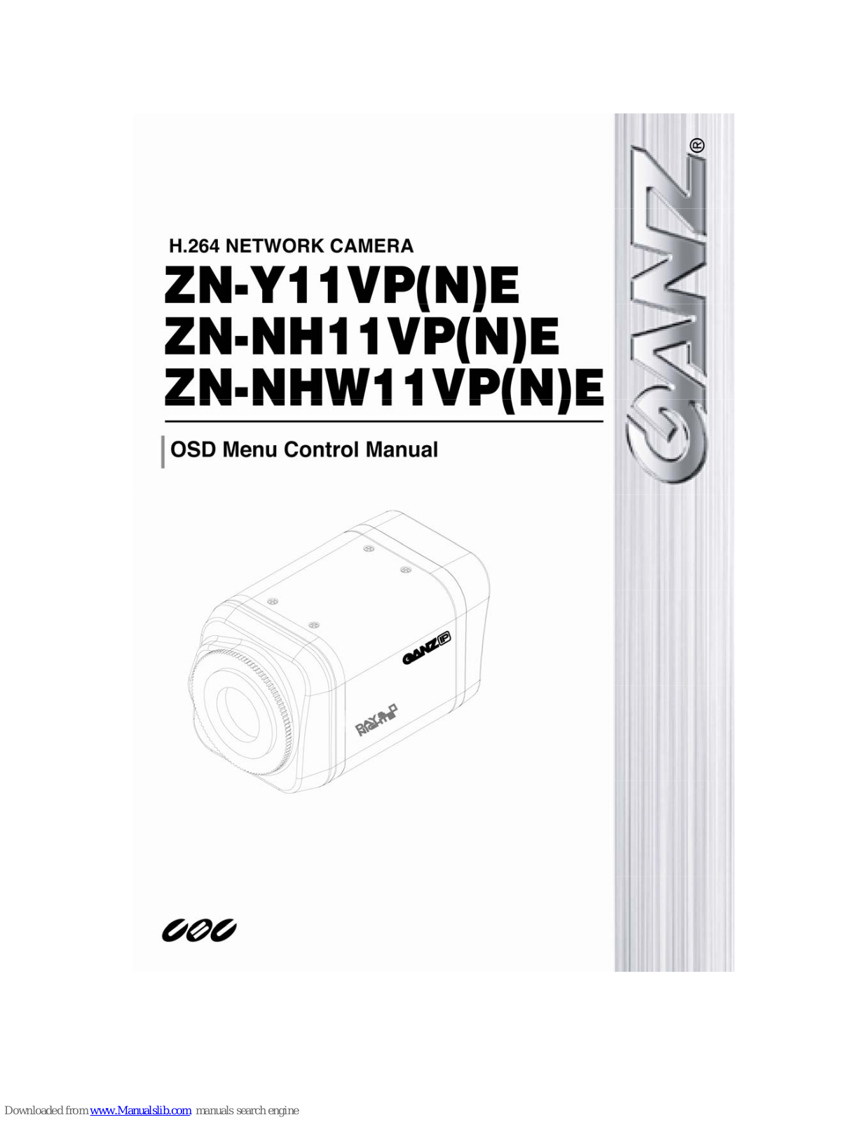 Ganz ZN-Y11VP(N)E, ZN-NH11VP(N)E, ZN-NHW11VP(N)E Osd Menu Control Manual