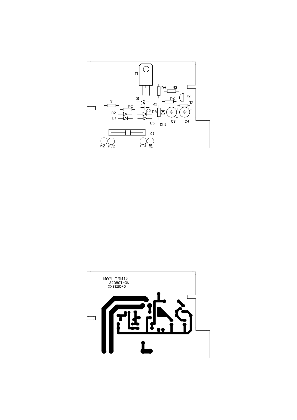 Vitek VT-1828 PCB LAYOUT DIAGRAM