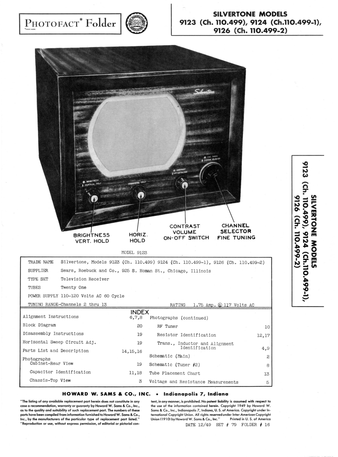Silvertone 9123 schematic - ManualMachine.com