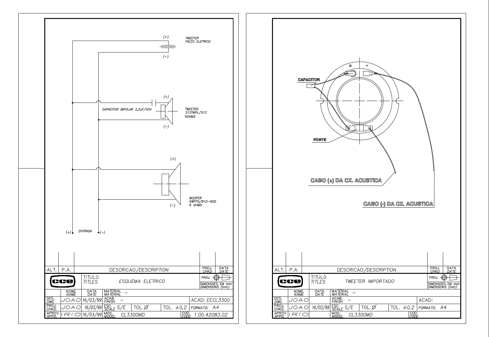 CCE CL 3300MD Diagram