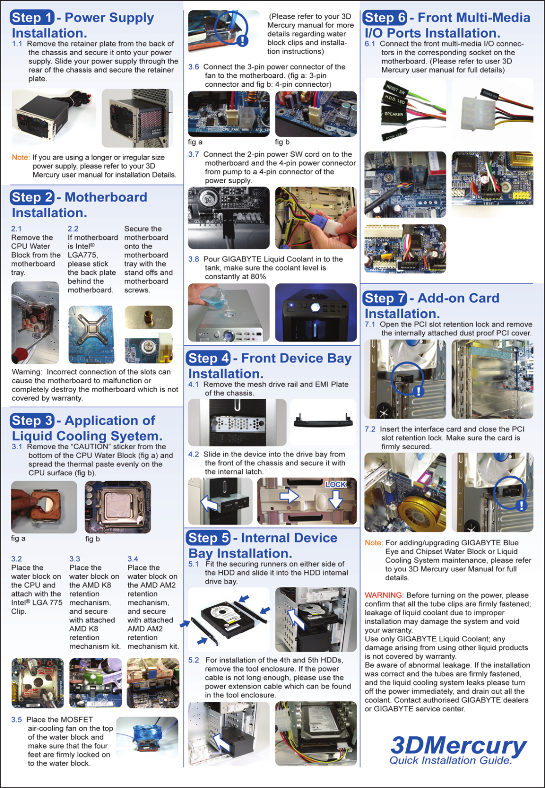 GIGABYTE 3D Mercury Quick Start Manual