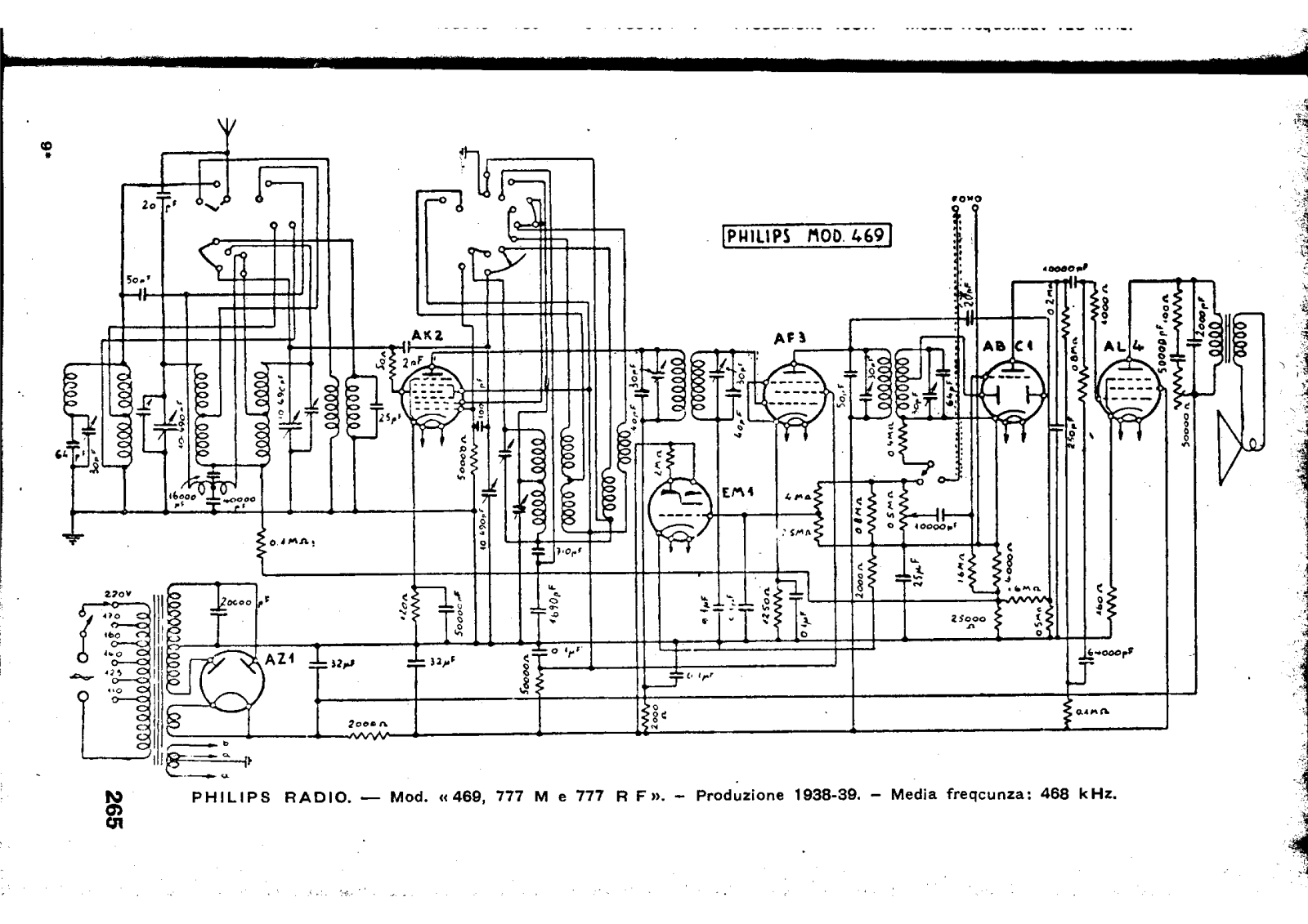 Philips 469, 777m, 777rf schematic