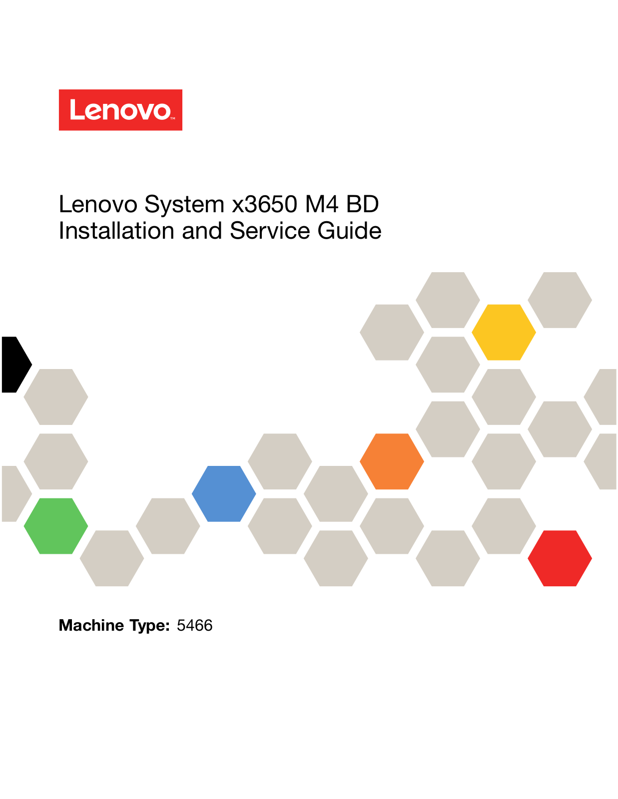 Lenovo x3650 M4 BD 5466 Installation And Service Manual