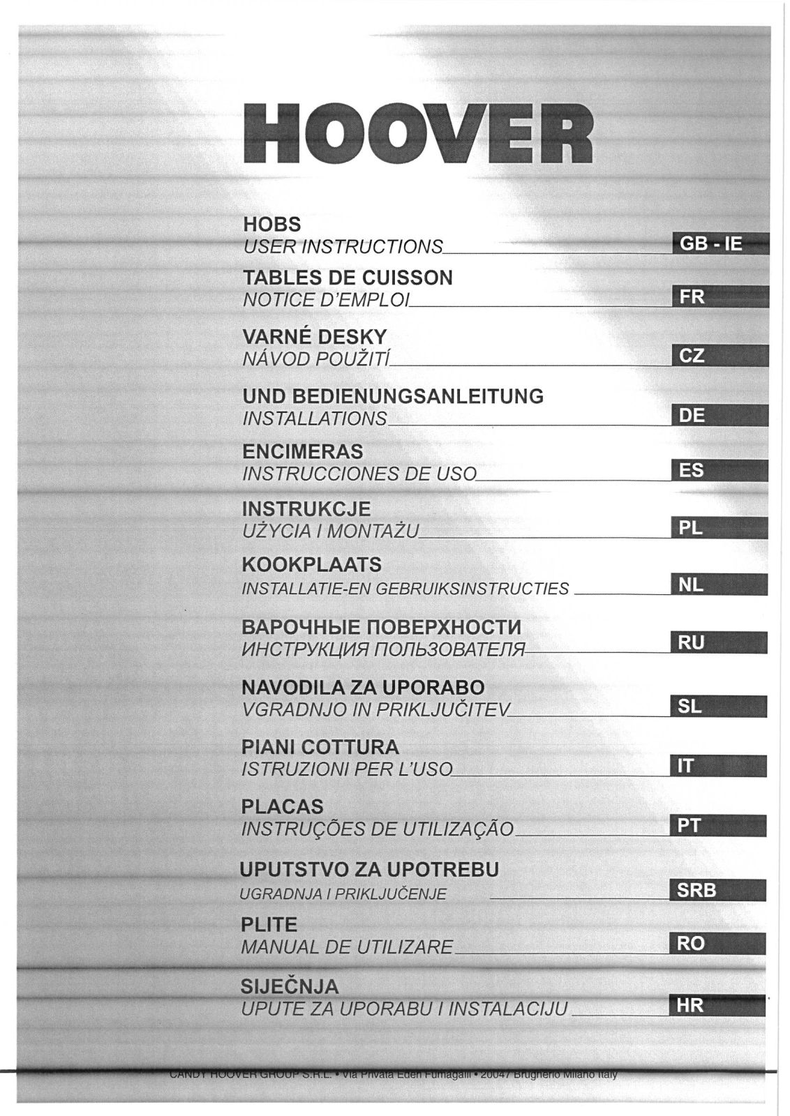 Hoover HGV64SXV Instruction Manual