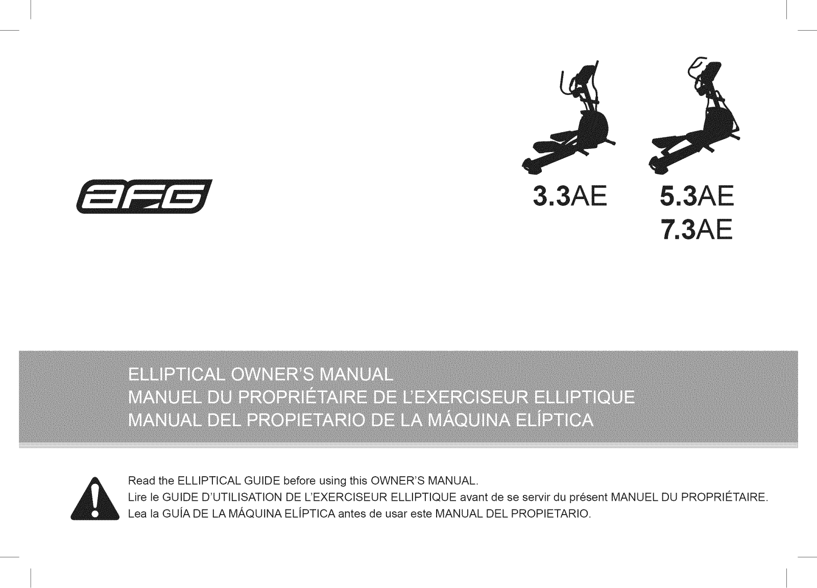 AFG 7.3AE, 5.3AE, 3.3AE Owner’s Manual