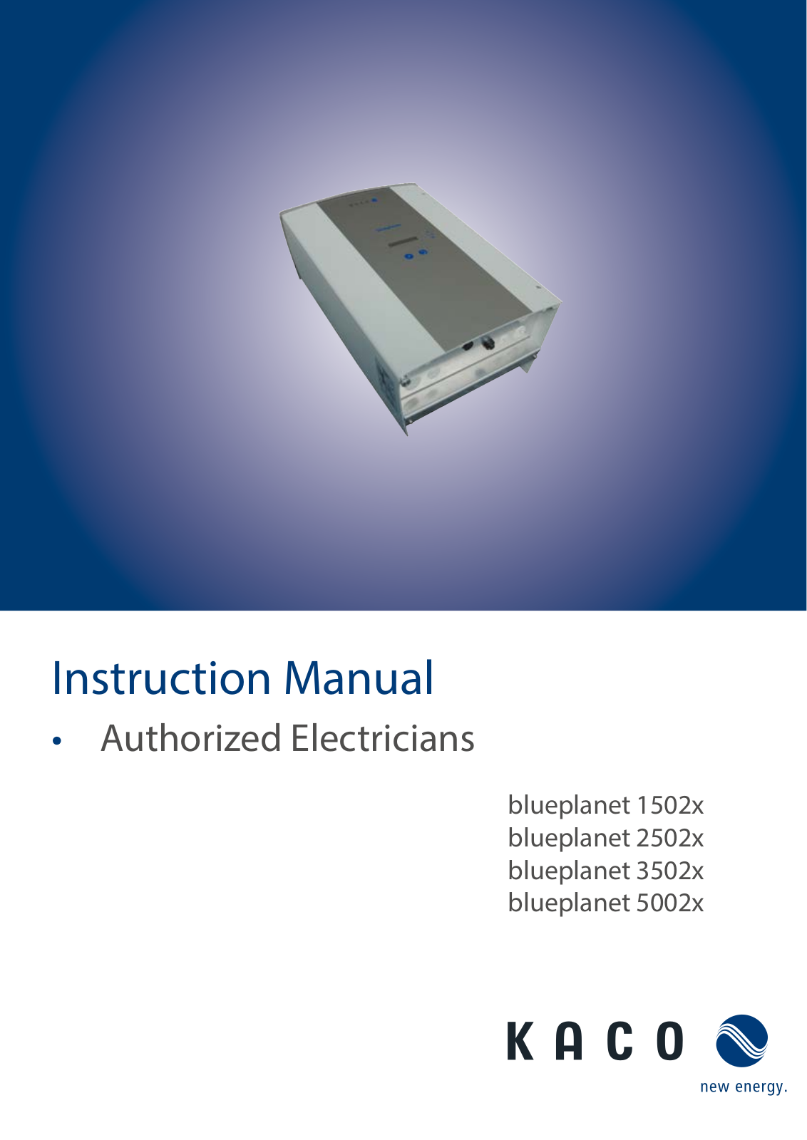 KACO 1502x User Manual