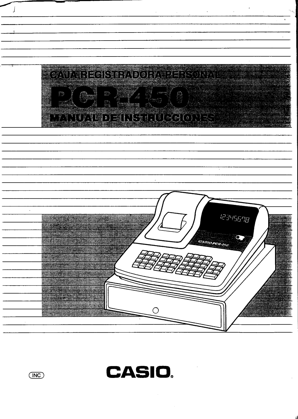 Casio PCR-450 Owner's Manual