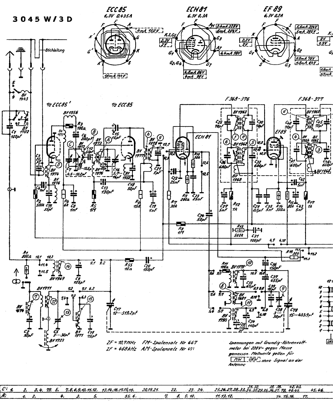 Grundig 3045-W-3-D Schematic