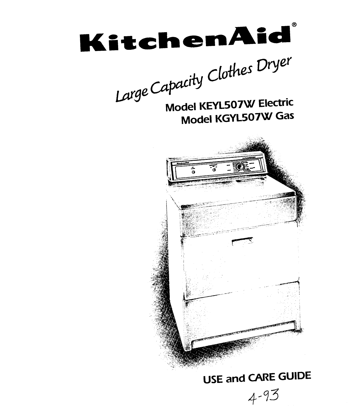 KitchenAid KGYL507W Owner's Manual