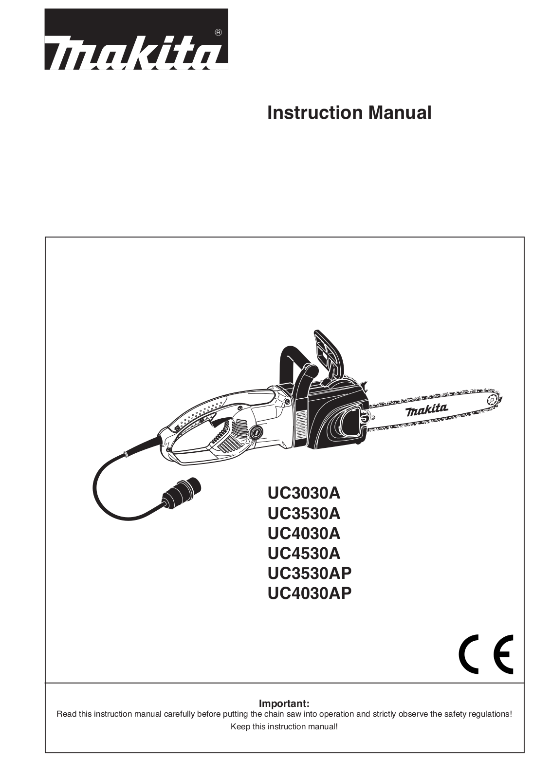 Makita UC4530A, UC4030A, UC4030AP, UC3530AP, UC3530A User Manual