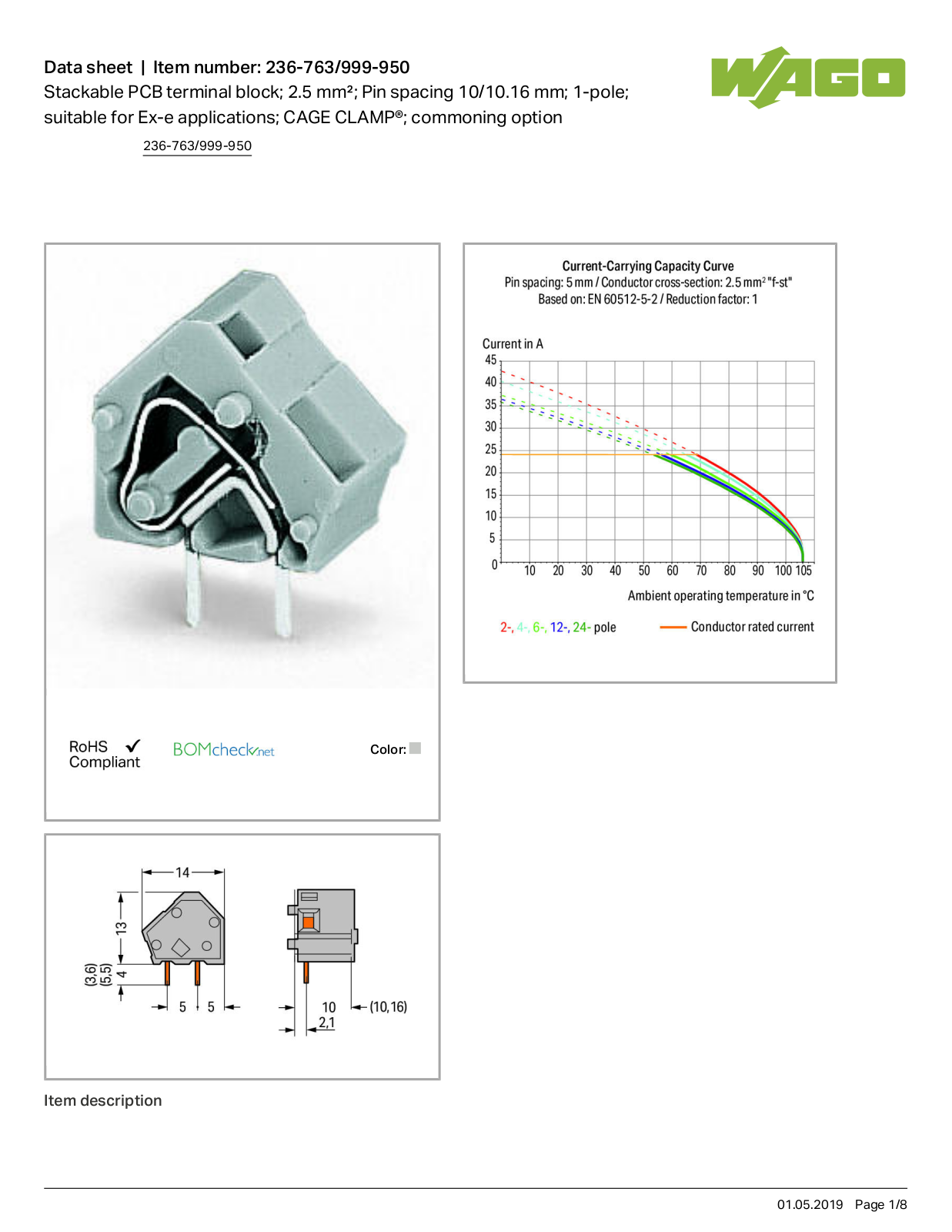 Wago 236-763/999-950 Data Sheet