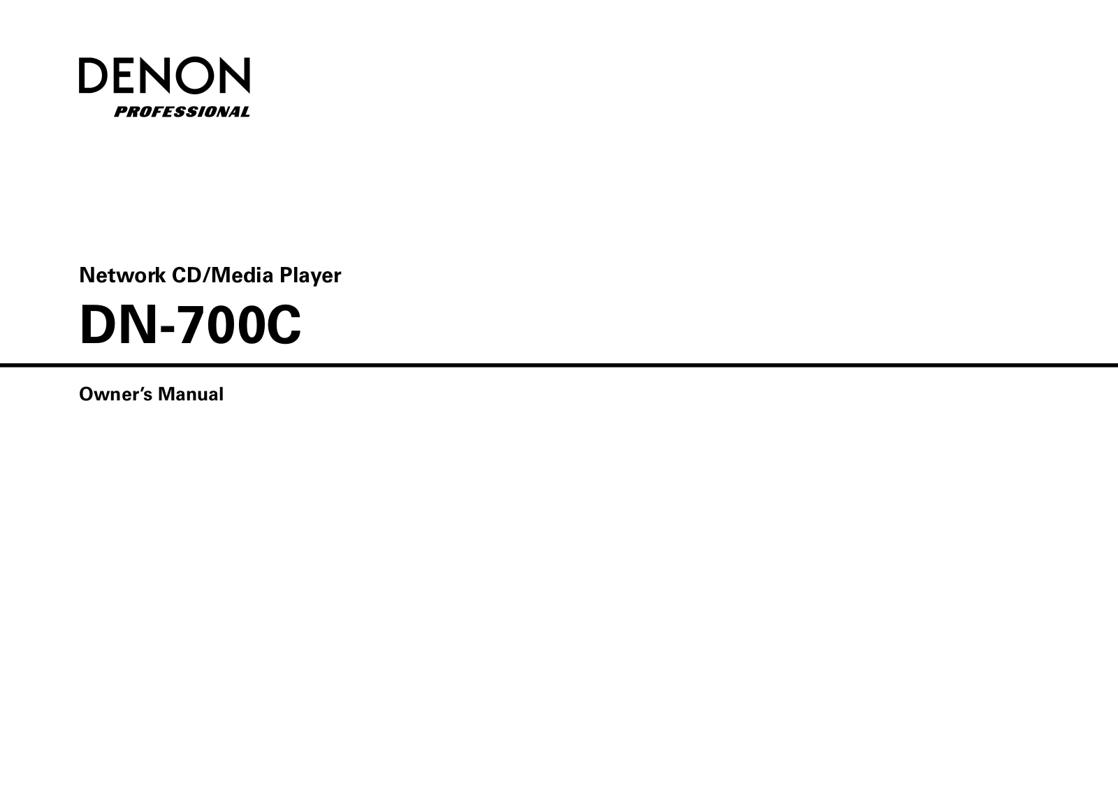 Denon DN-700C User Manual