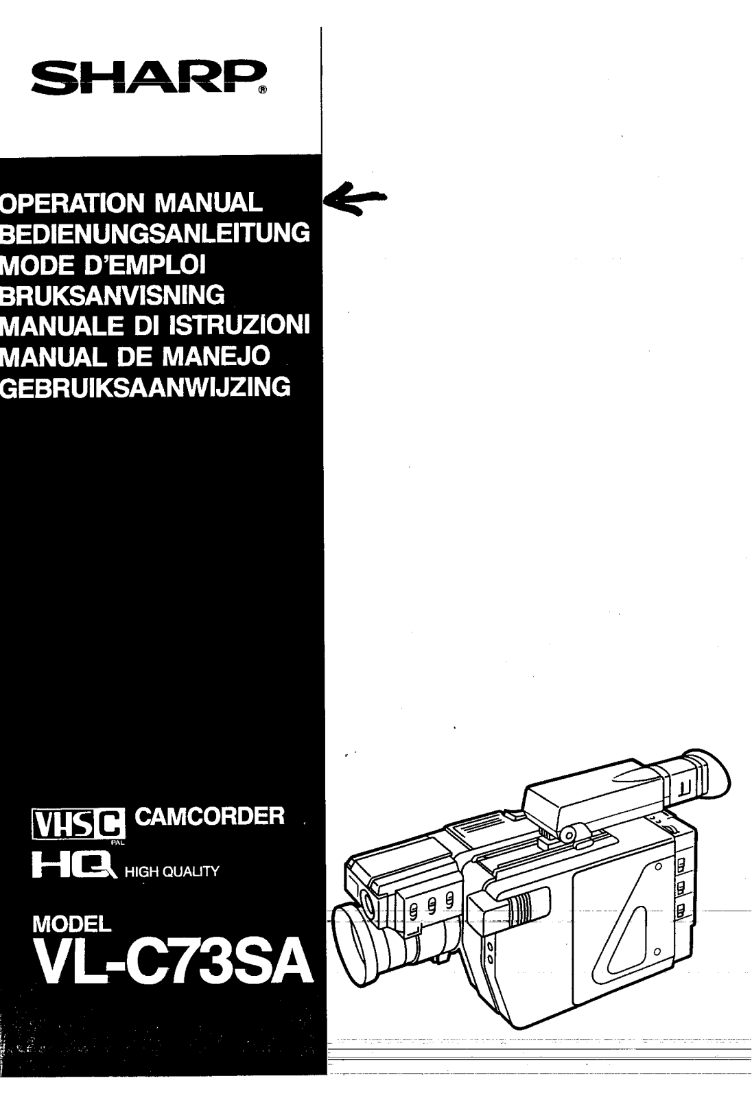 Sharp VC-C73SA User Manual