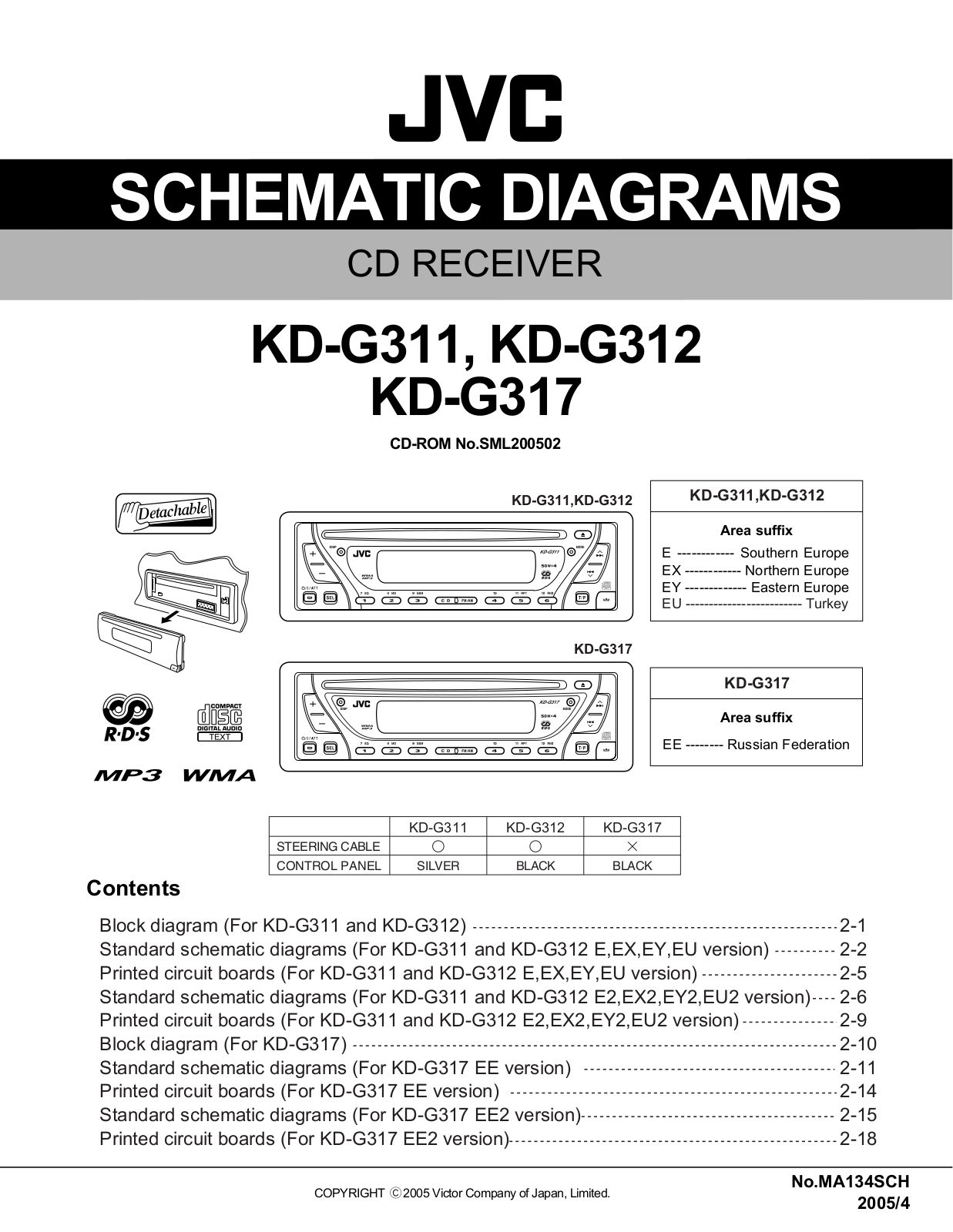 JVC KD- 312, KD-317 Service Manual
