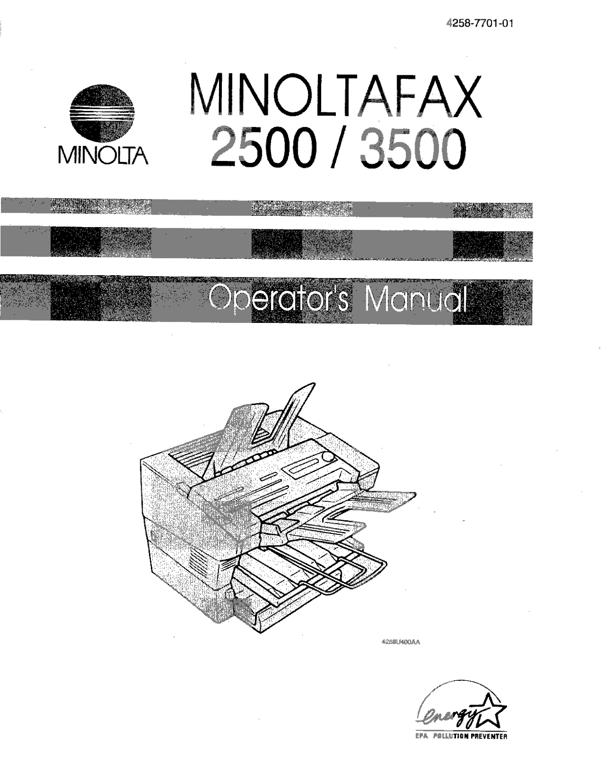KONICA MINOLTA 2500, 3500 Operators  Manual
