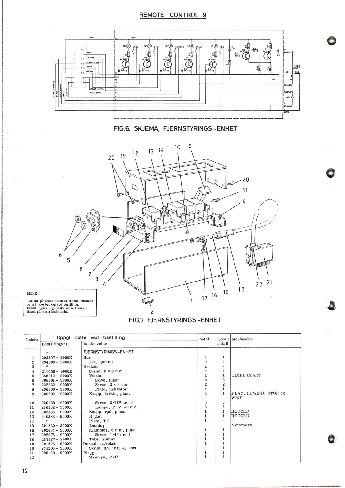 Tandberg RC-9 Schematic