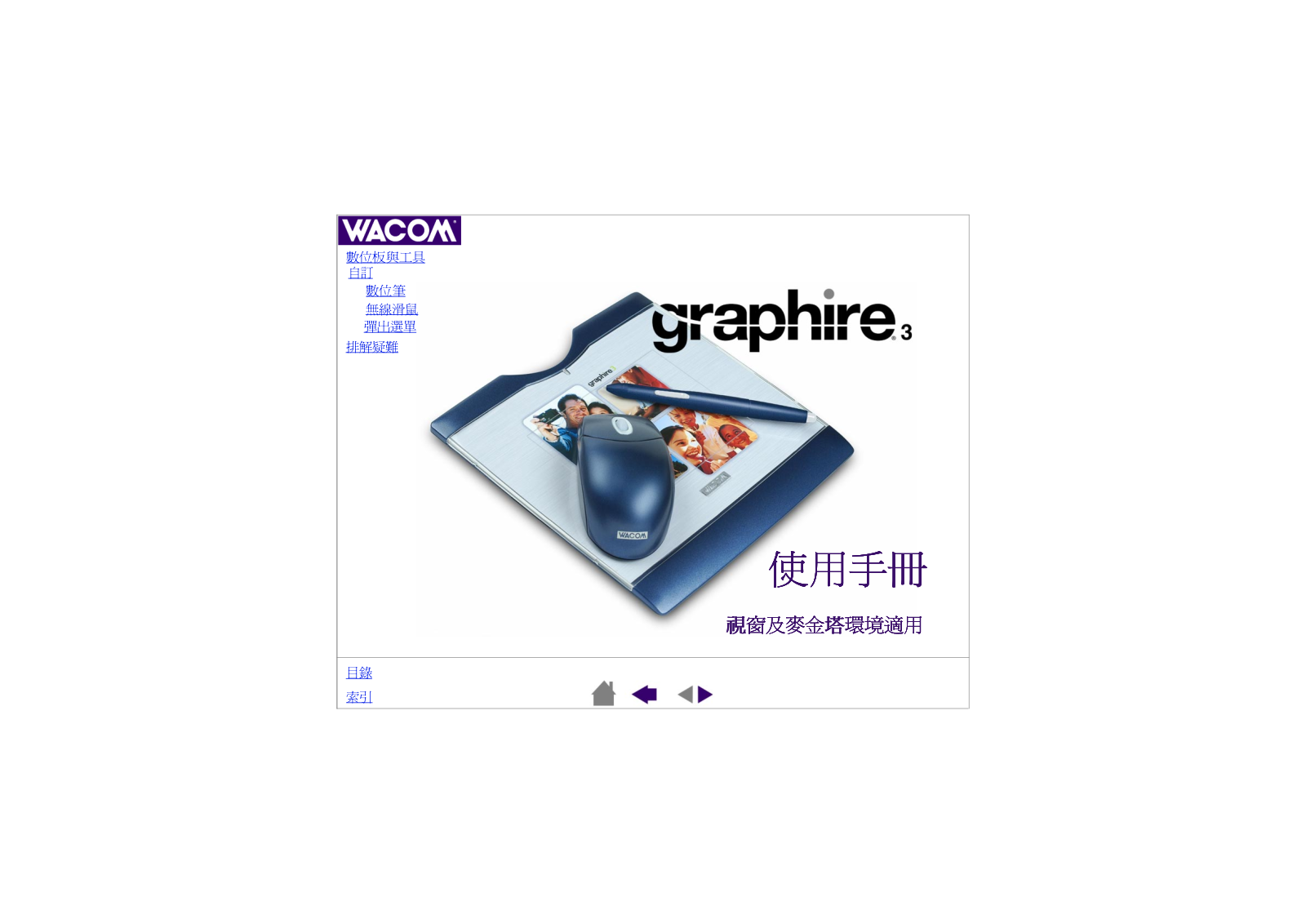 Wacom Graphire 3 Operating Instruction