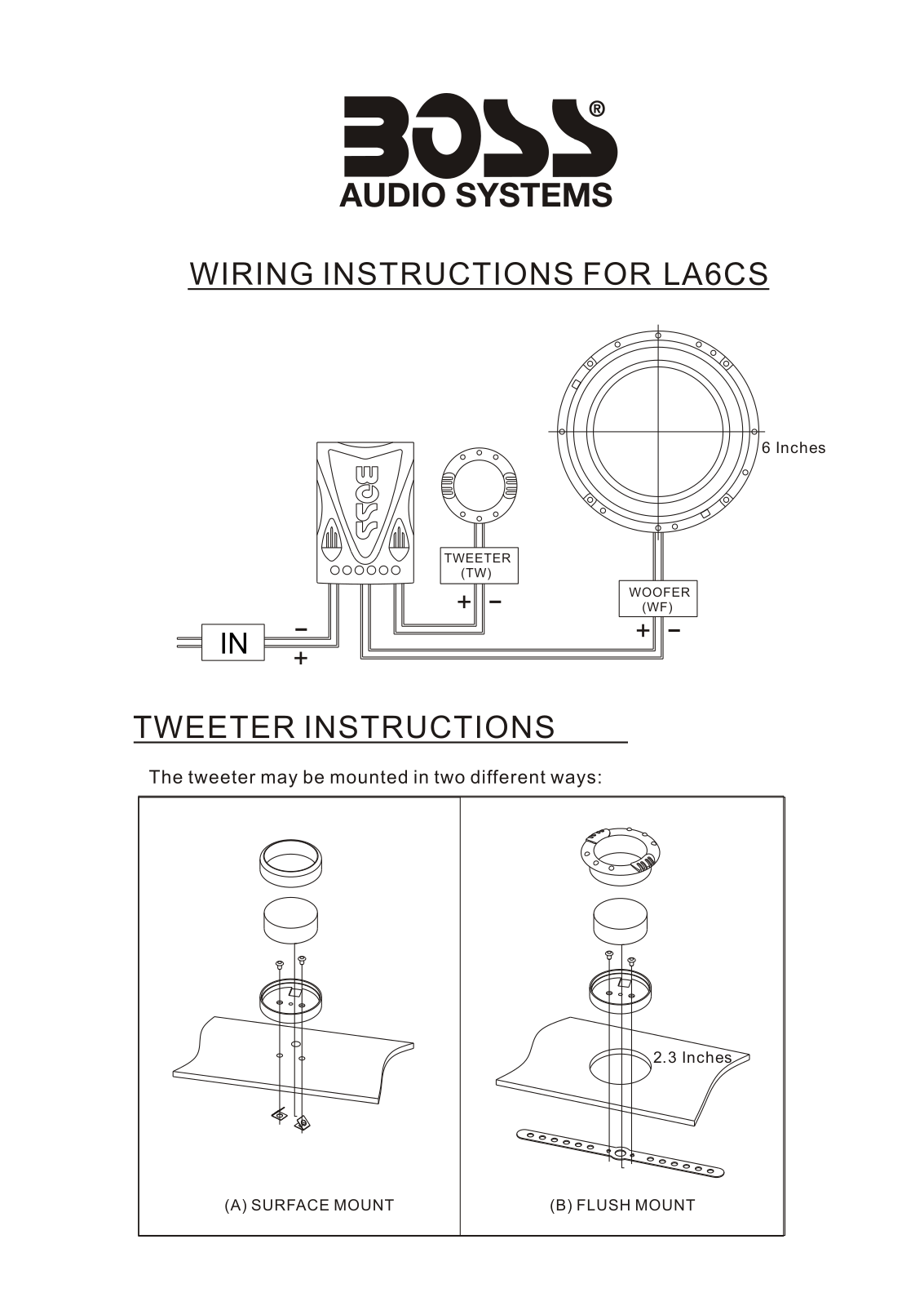 Boss OUTLAW LA6CS User Manual