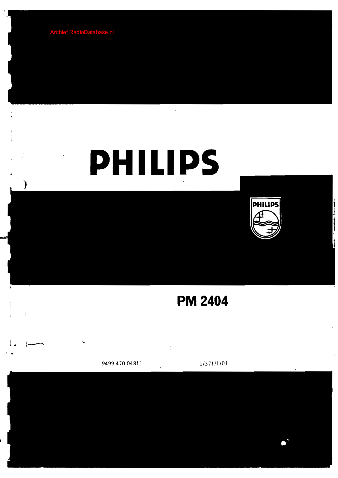 Philips PM 2404 Service Manual