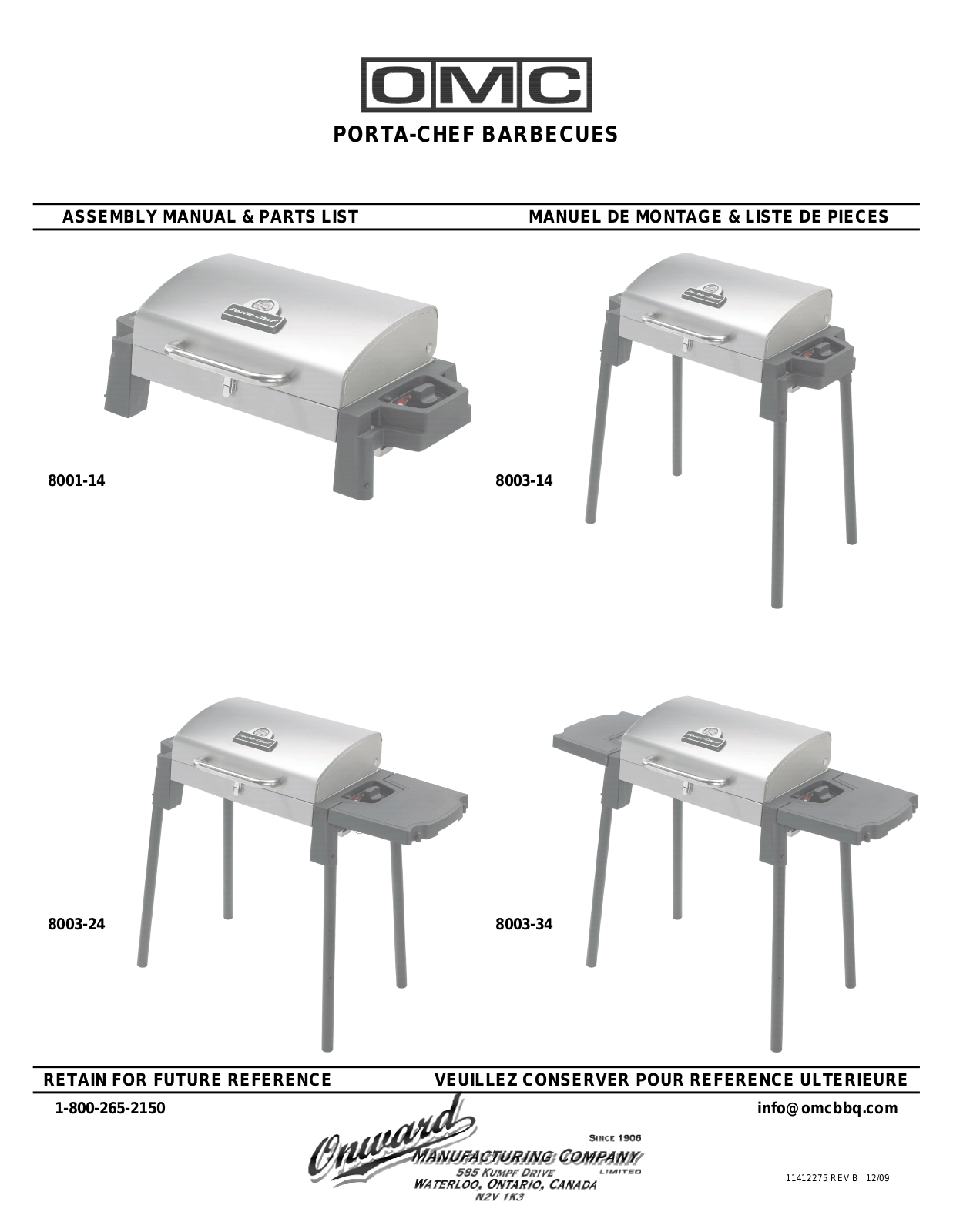 Broil King 8001-14, 8003-14, 8003-34, 8003-24 User Manual