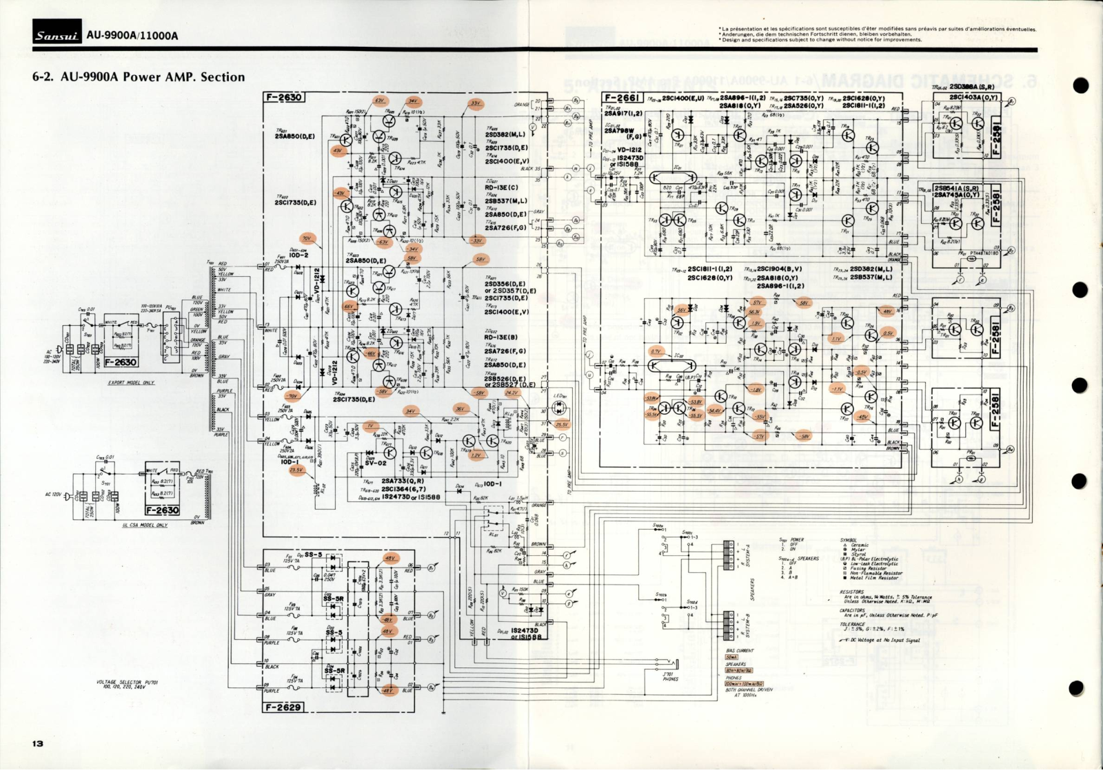 Sansui AU-9900-A Schematic