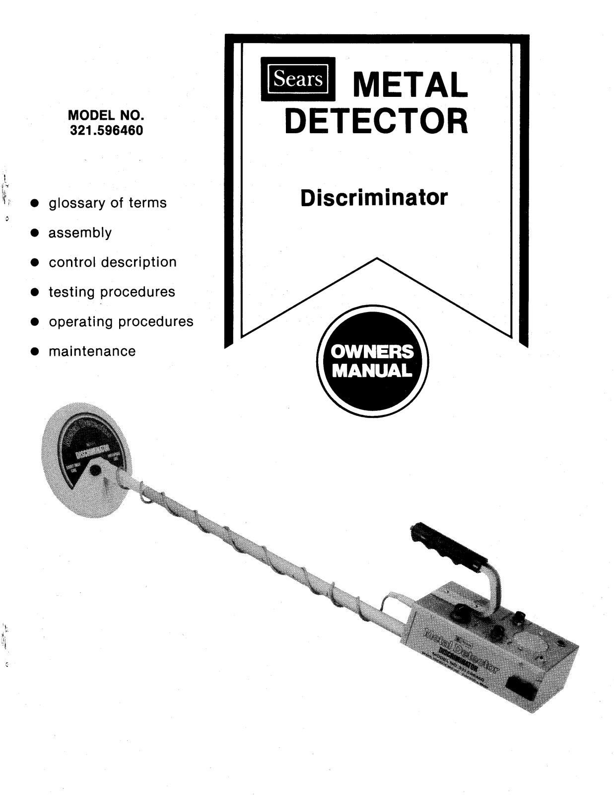 Whites Electronics SEARS 59646 User Manual