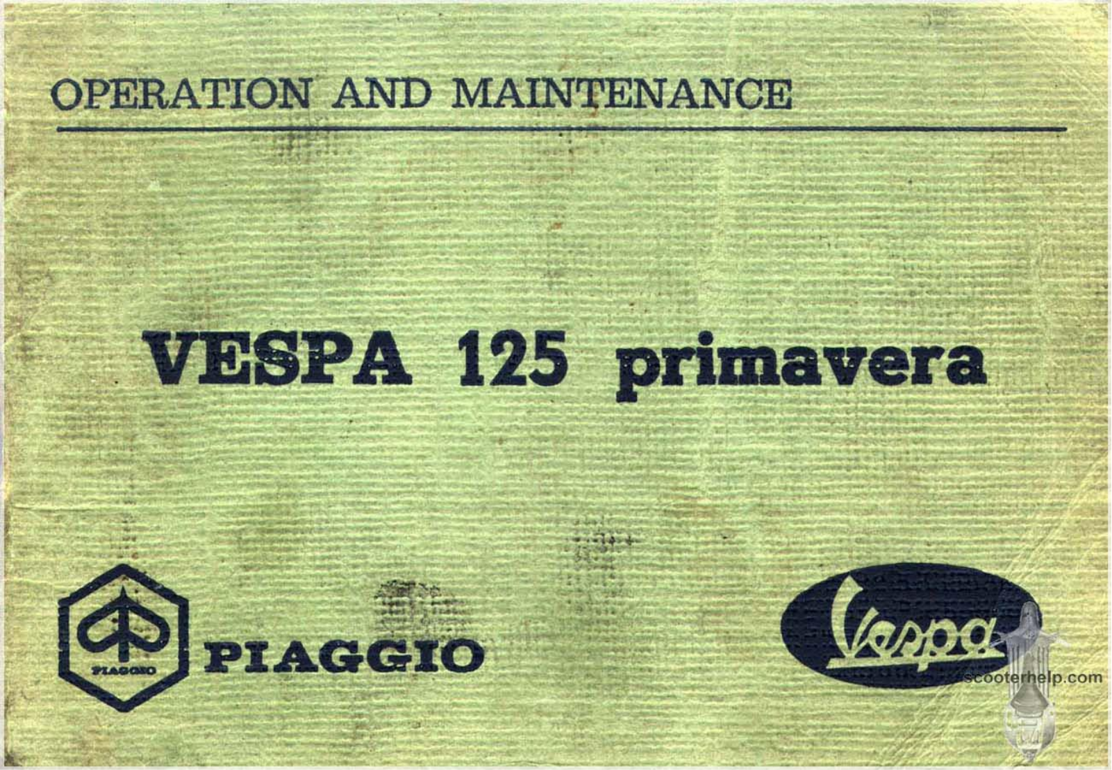 Piaggio-Vespa 125 primavera User Manual