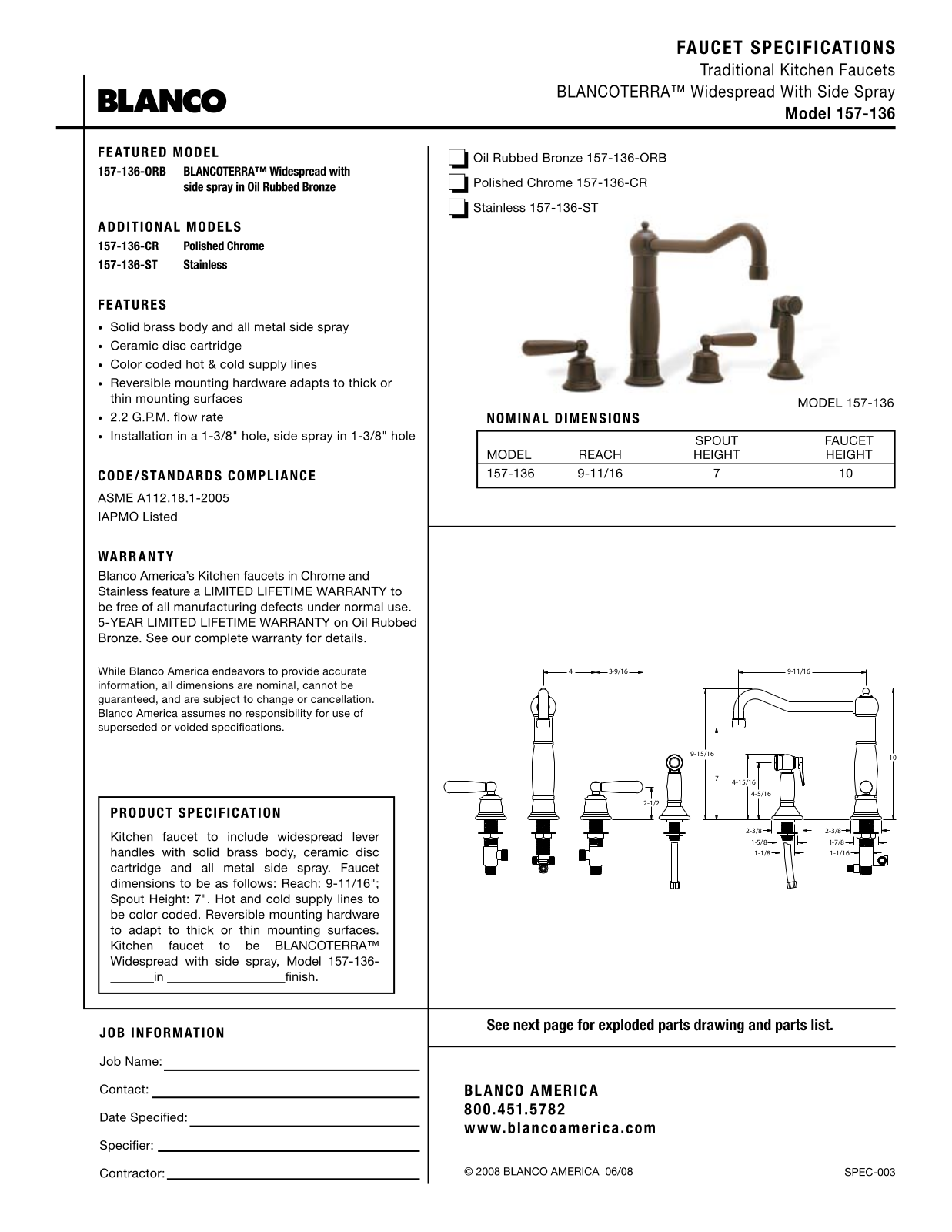 Blanco 157-136 User Manual