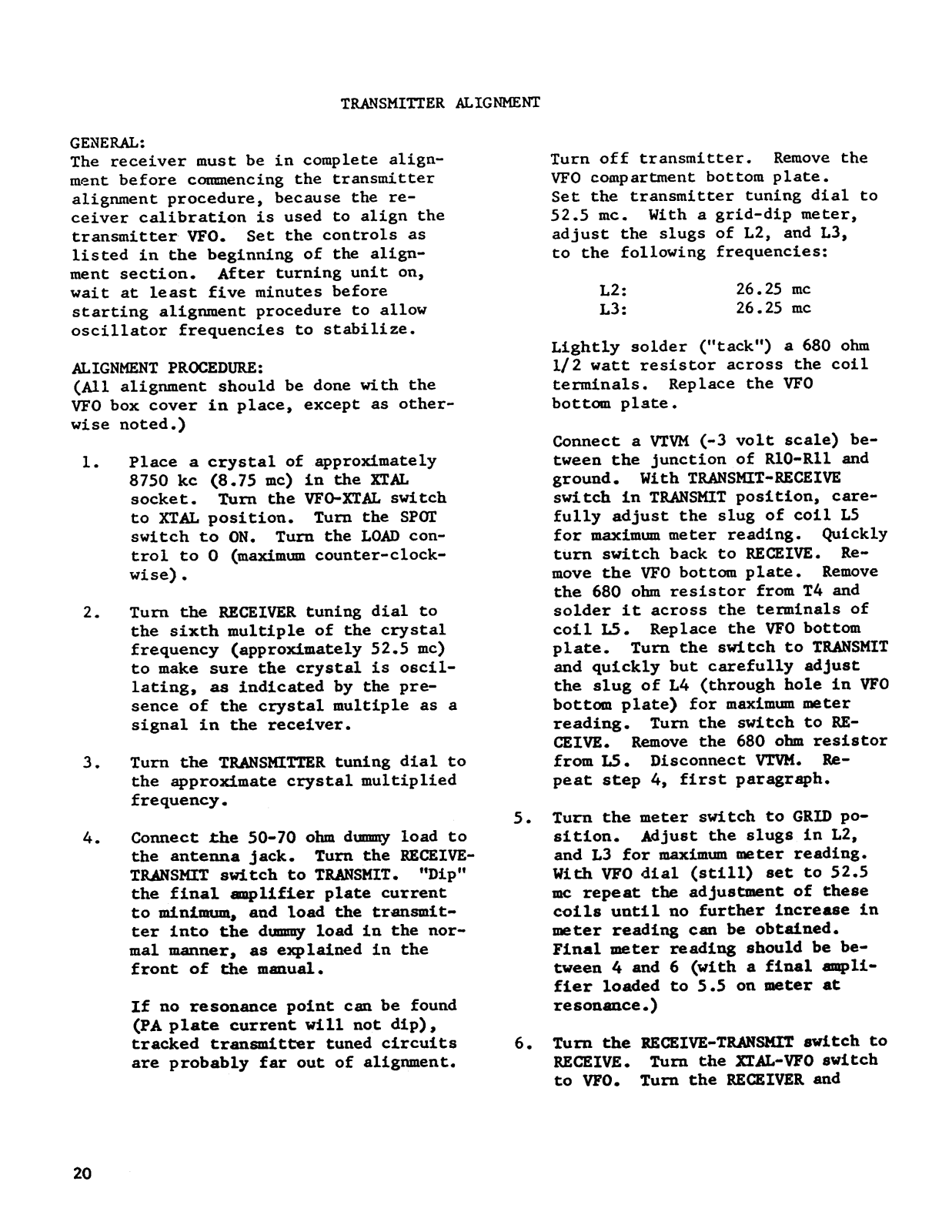 GONSET G-50 User Manual (PAGE 20)