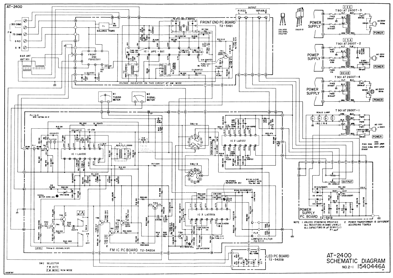 Akai AT-2400 Schematic